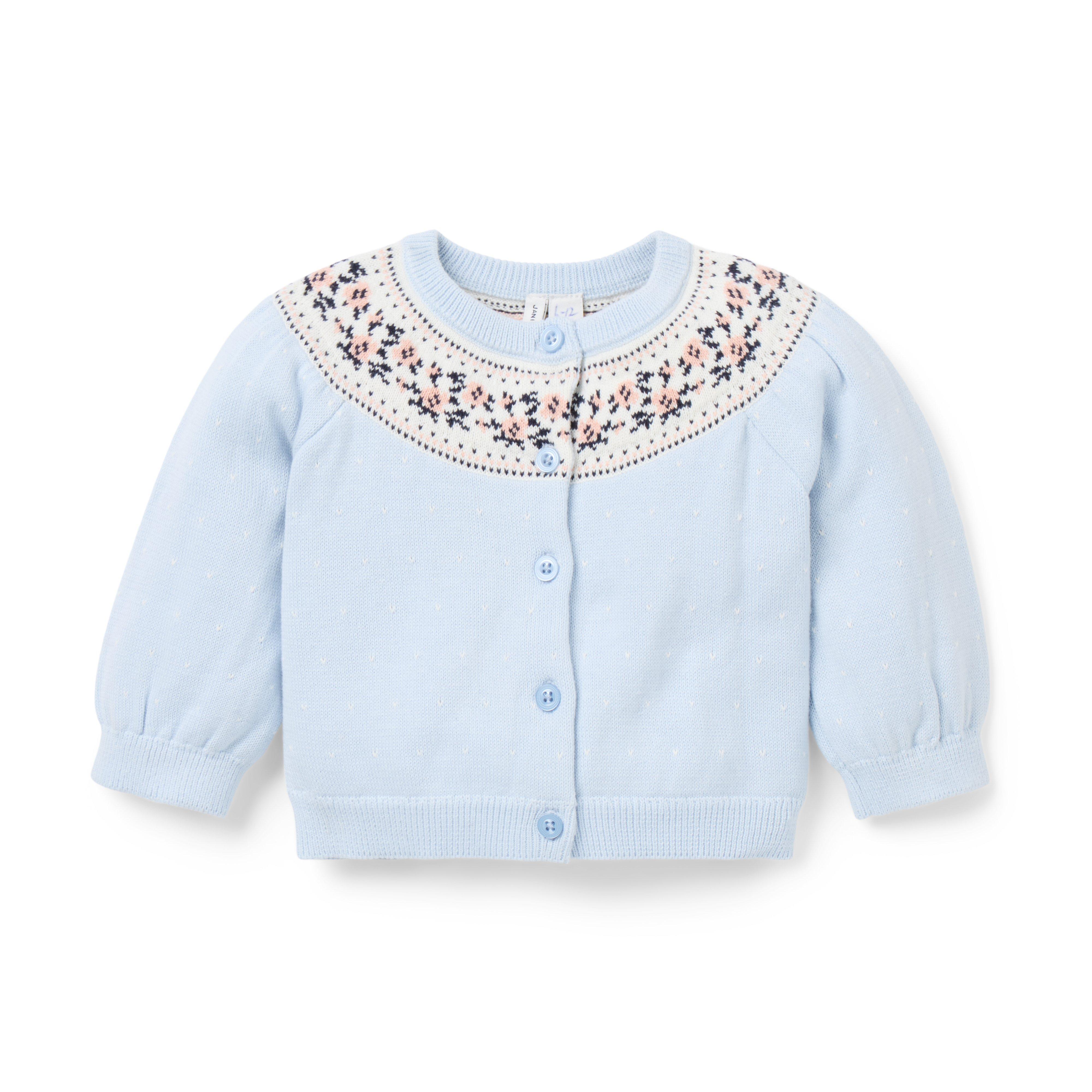 Baby Floral Fair Isle Cardigan