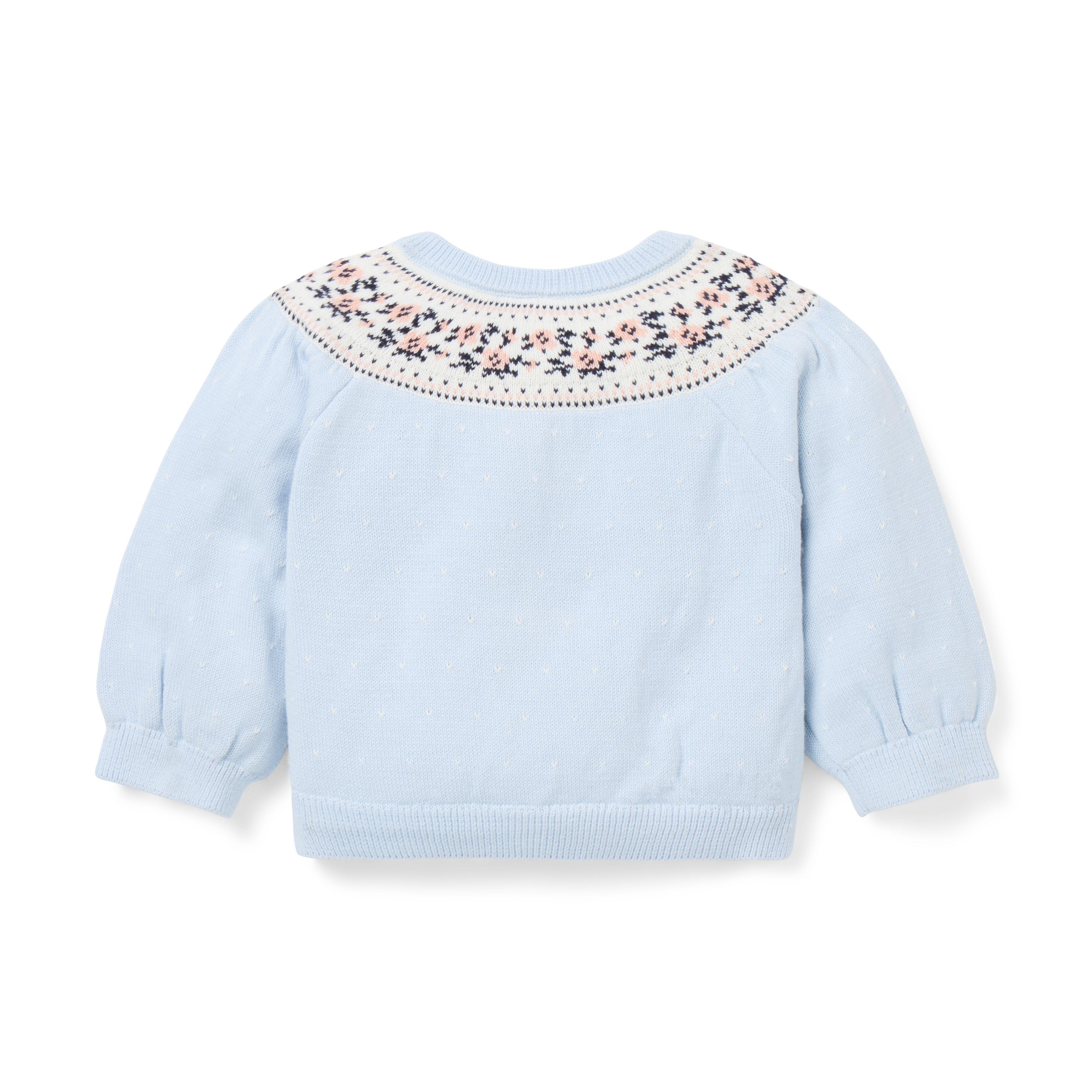 Baby Floral Fair Isle Cardigan image number 2