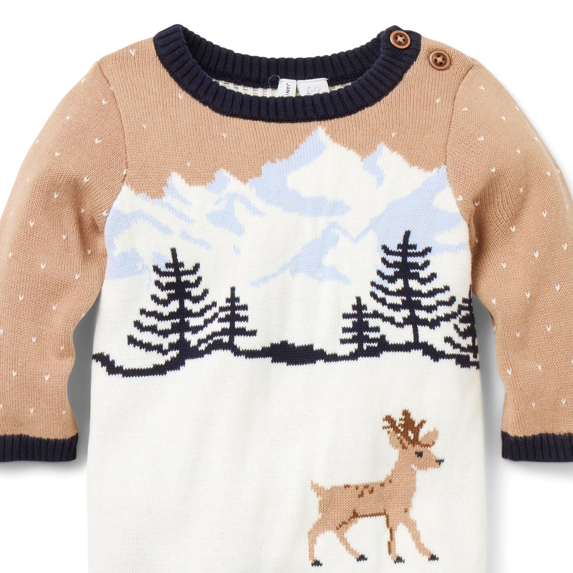 Baby Deer Sweater One-Piece image number 1