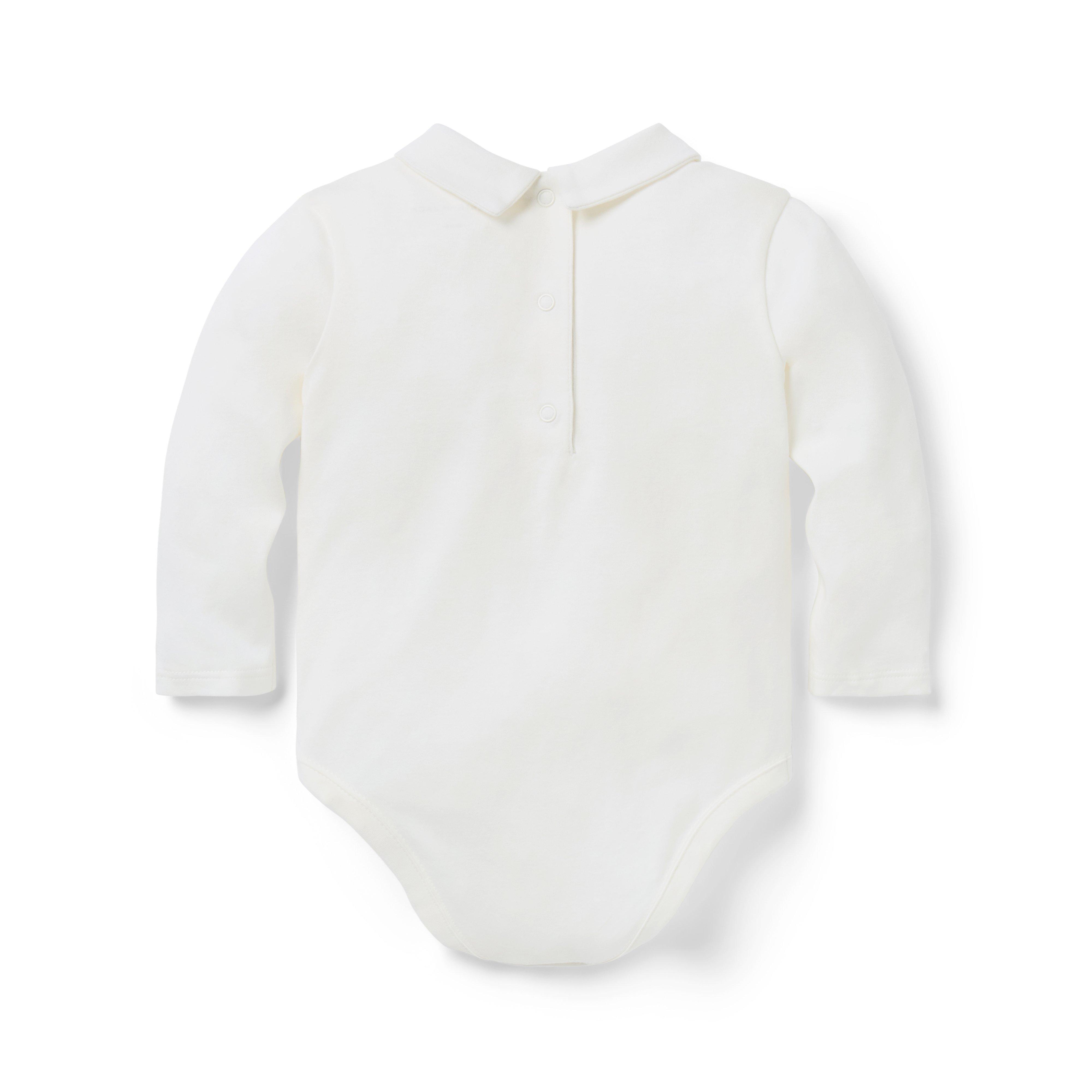 Baby Embroidered Bear Collar Bodysuit image number 2