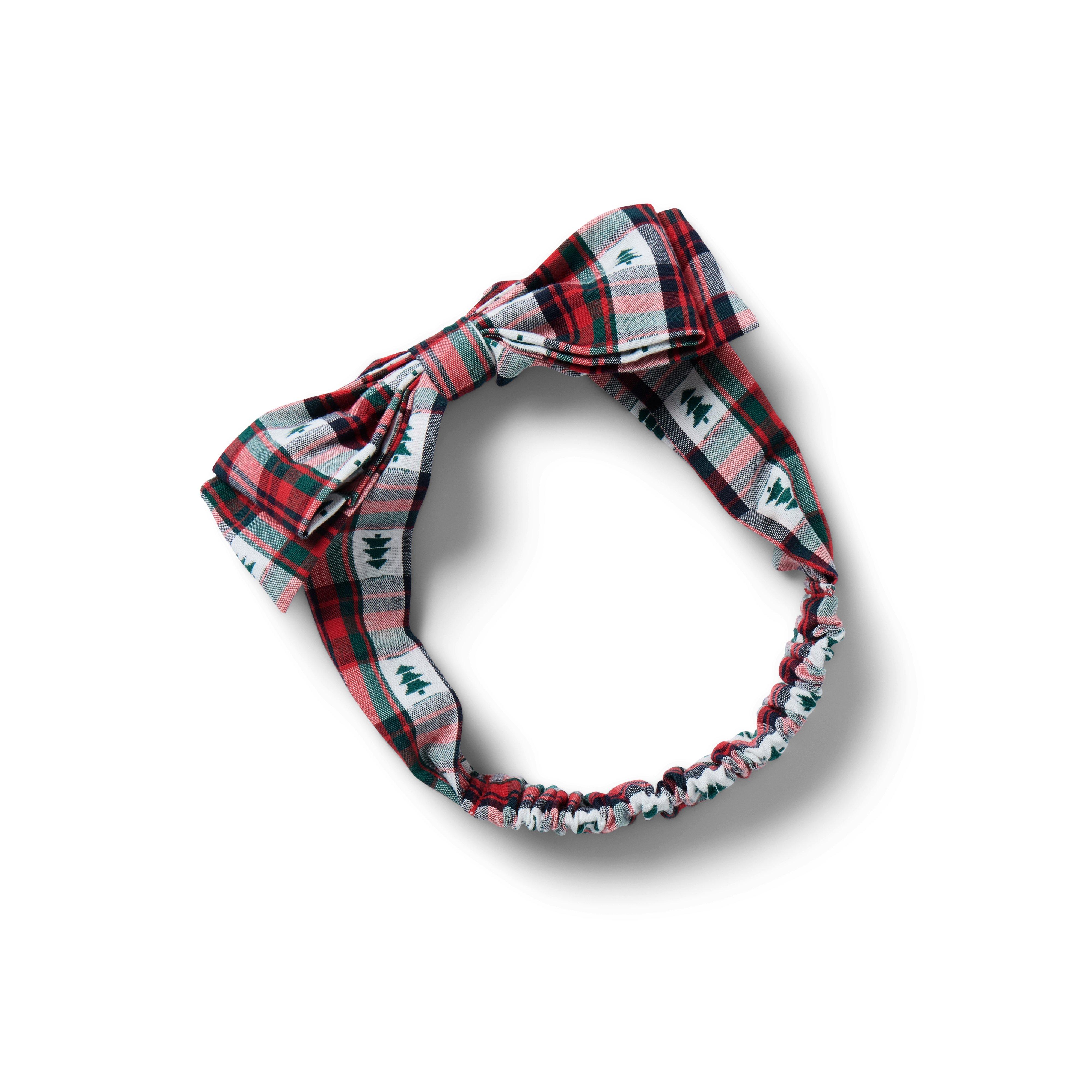 Baby Holiday Tartan Bow Soft Headband