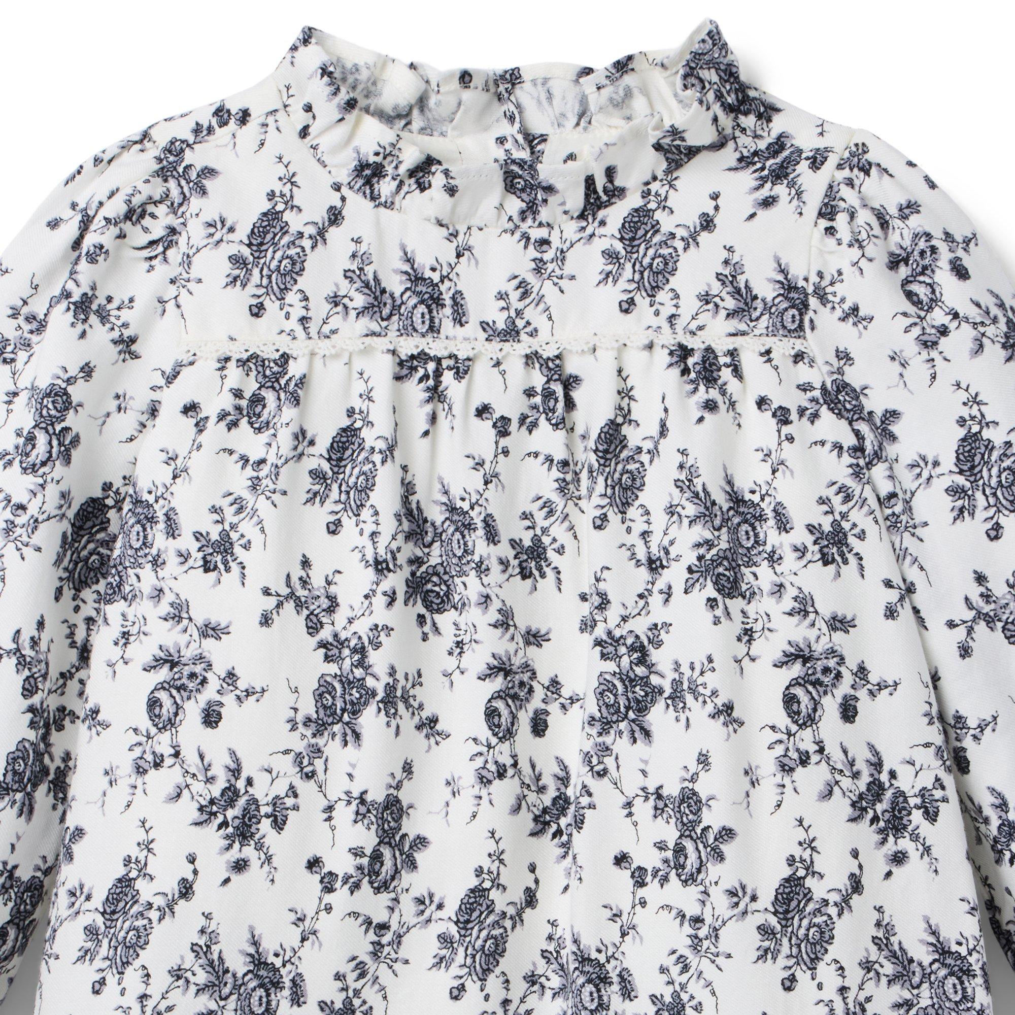 Floral Twill Dropwaist Dress image number 1