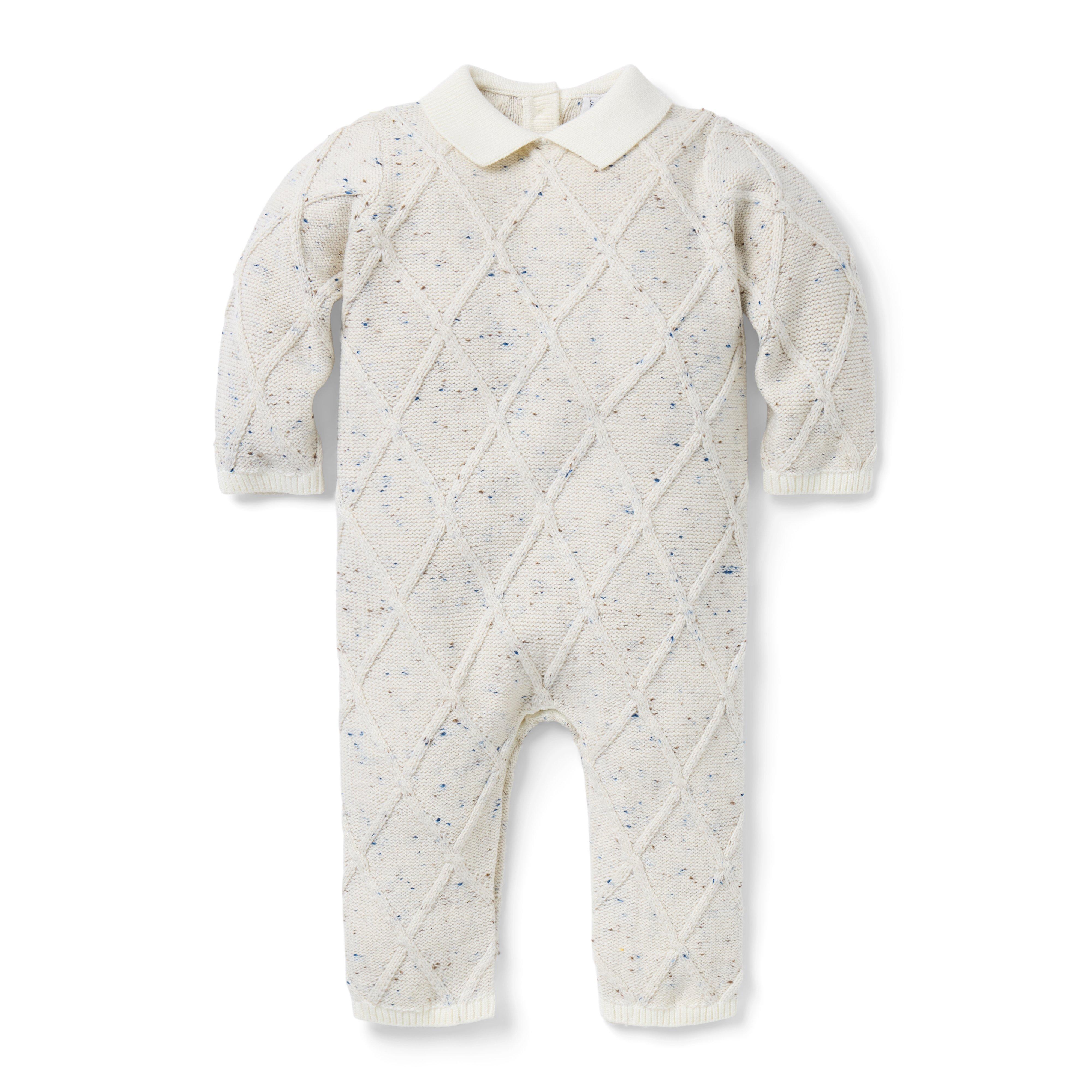 Baby Textured Collared One-Piece