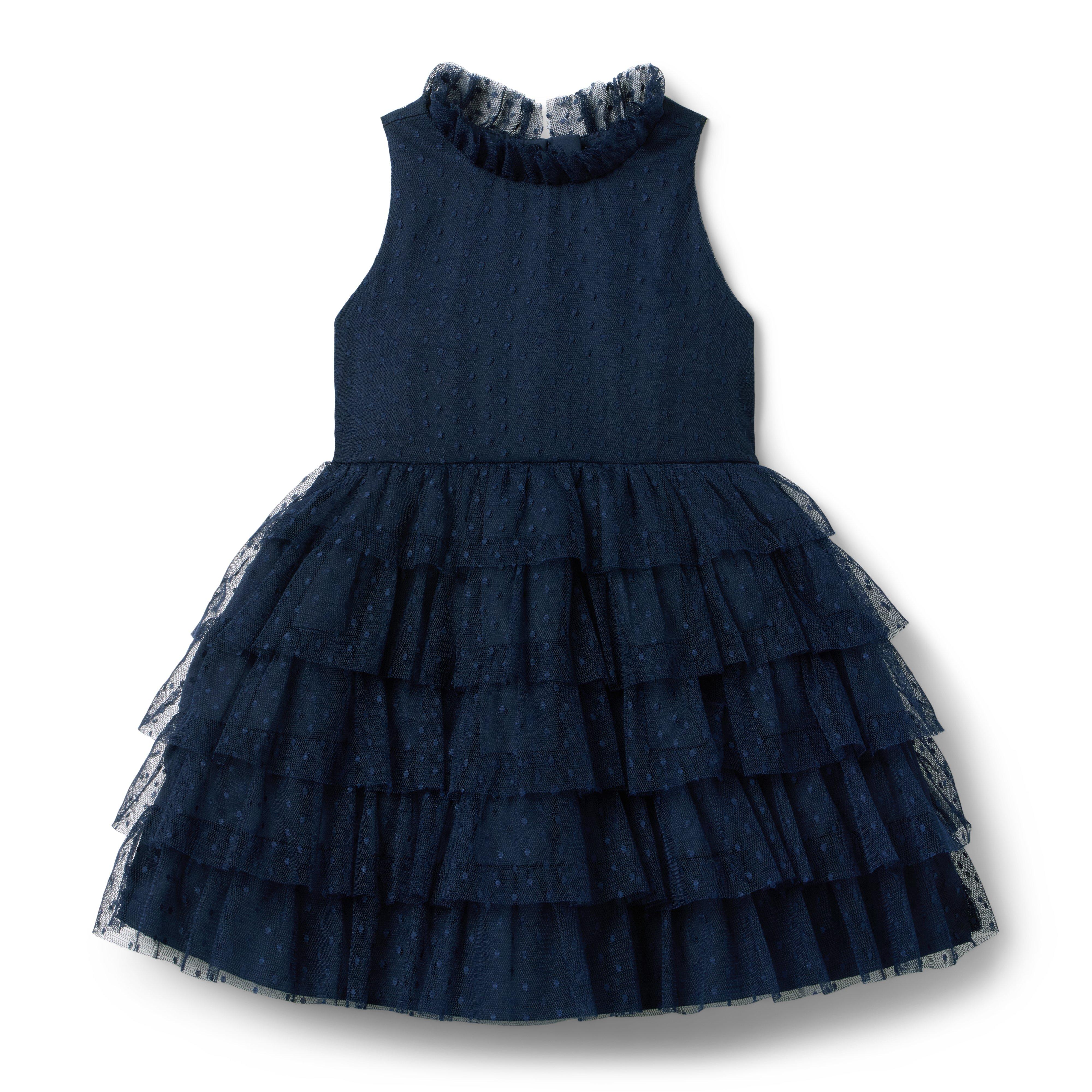 Dot Tiered Ruffle Dress