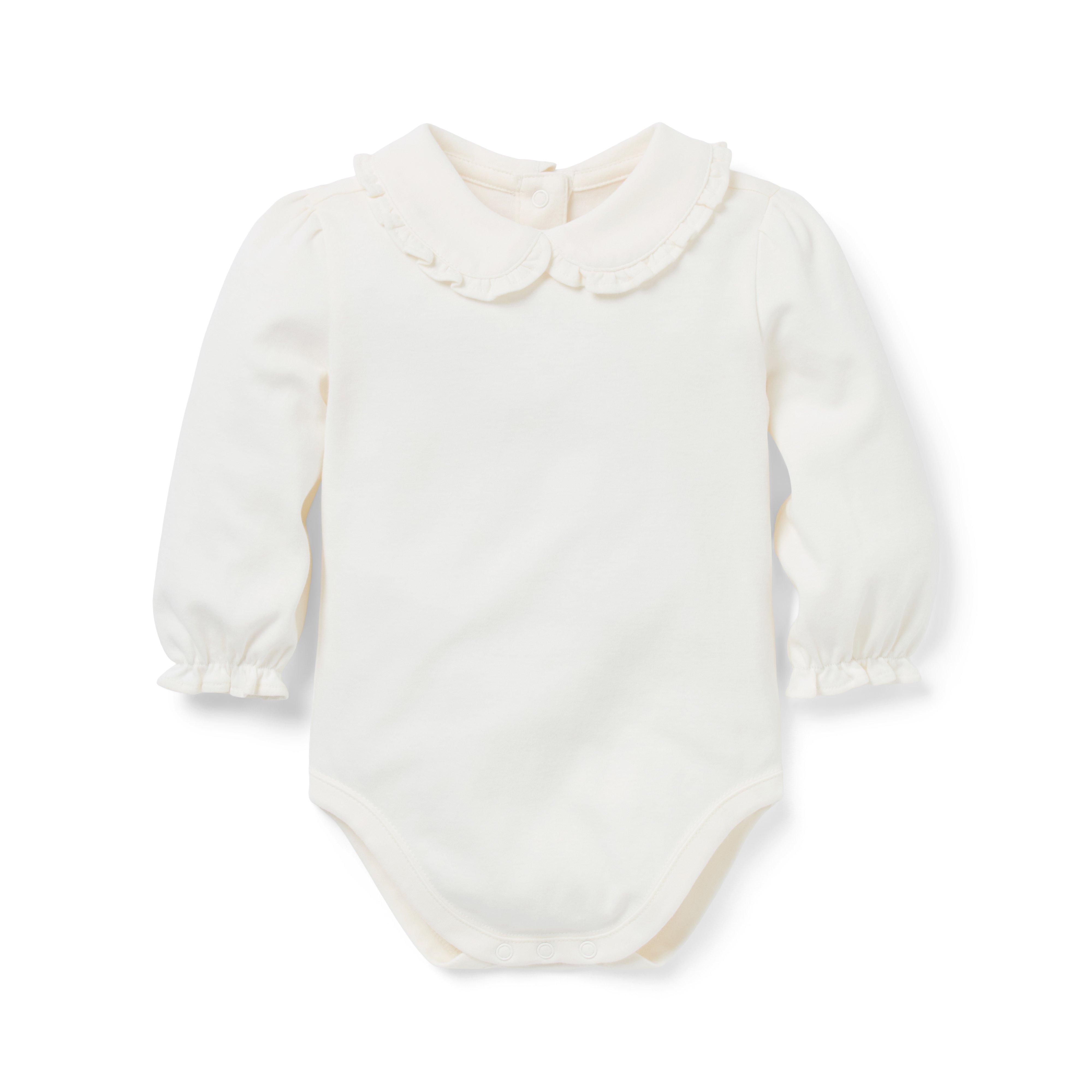 Baby Ruffle Trim Collar Bodysuit