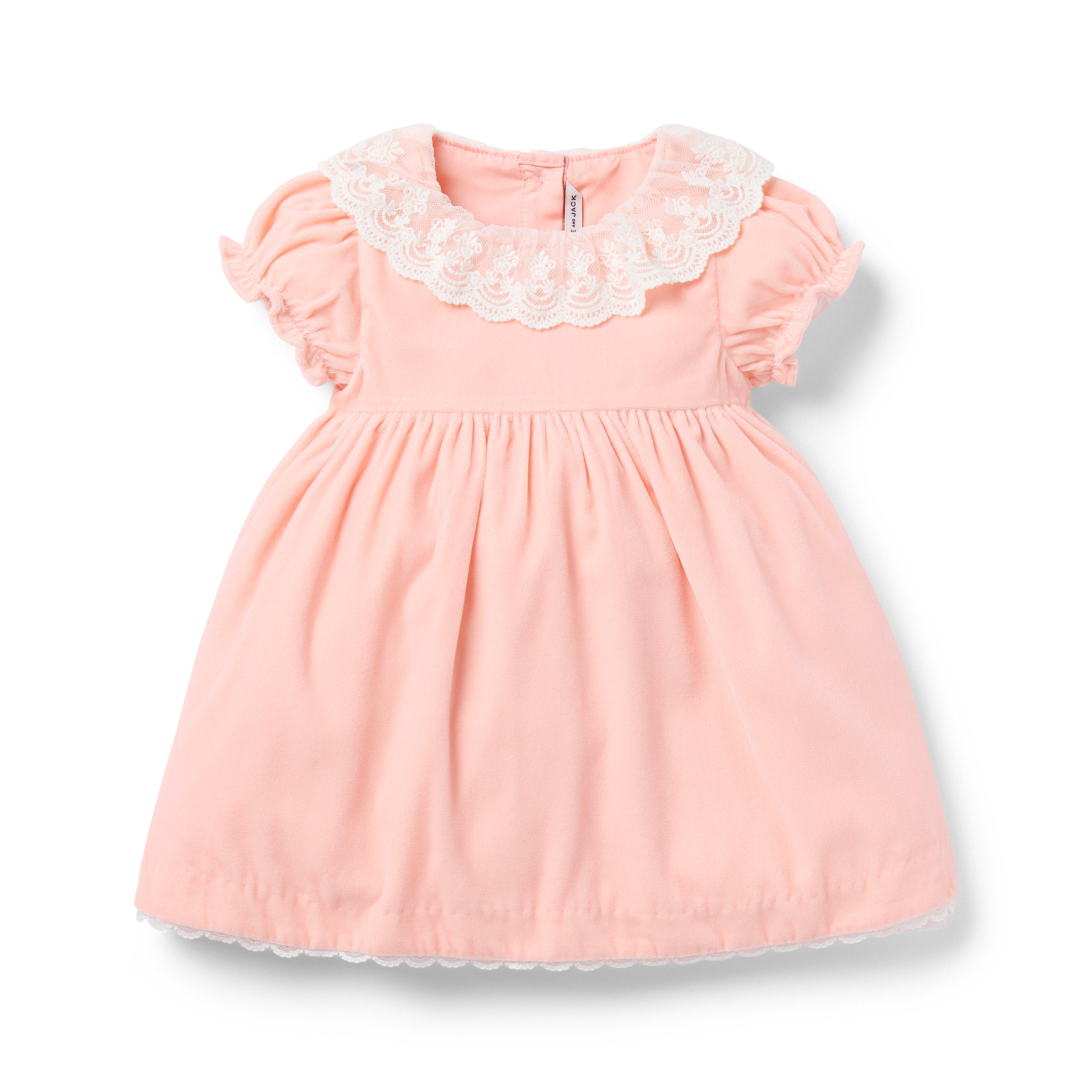 Baby Velvet Lace Collar Dress