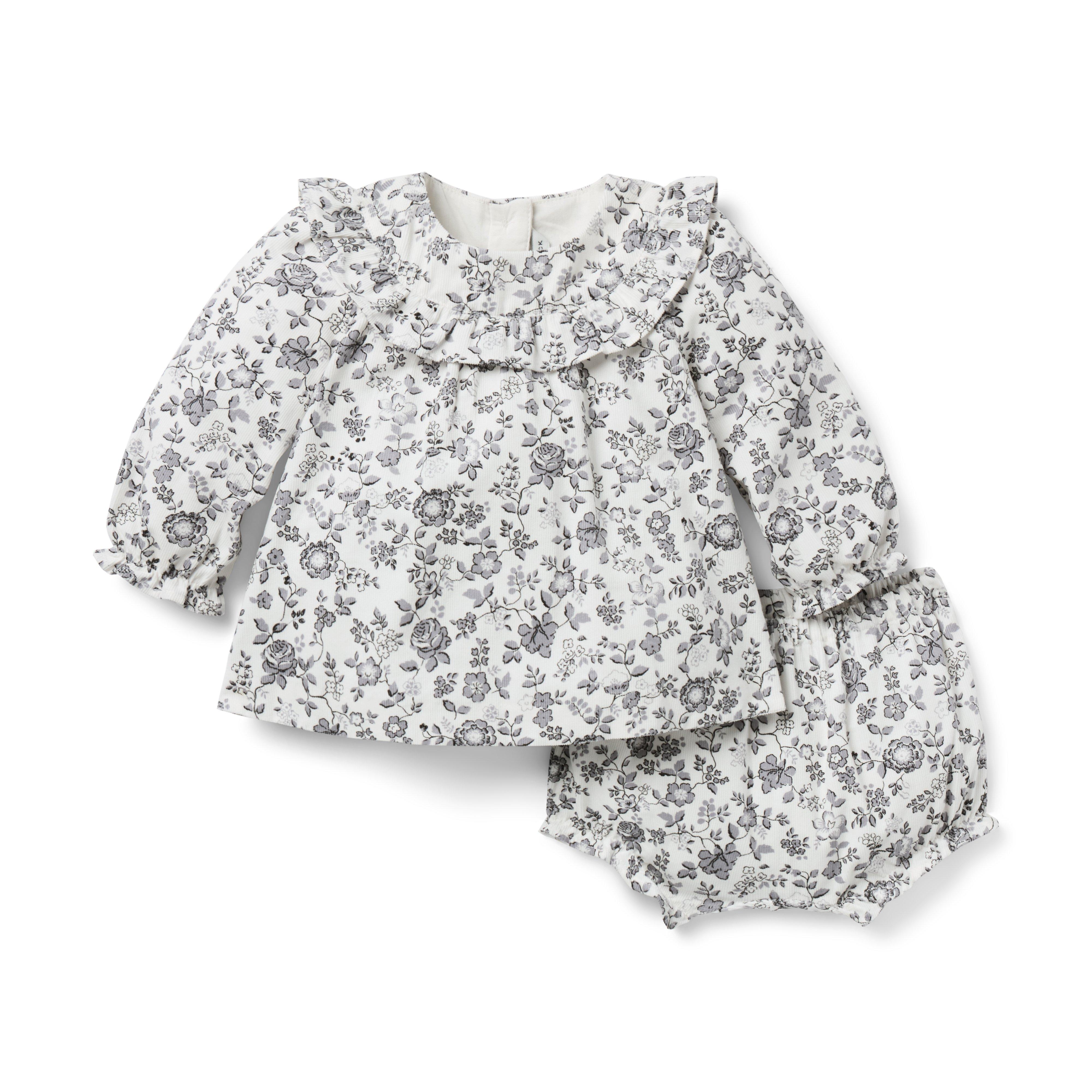 The Floral Corduroy Matching Baby Set
