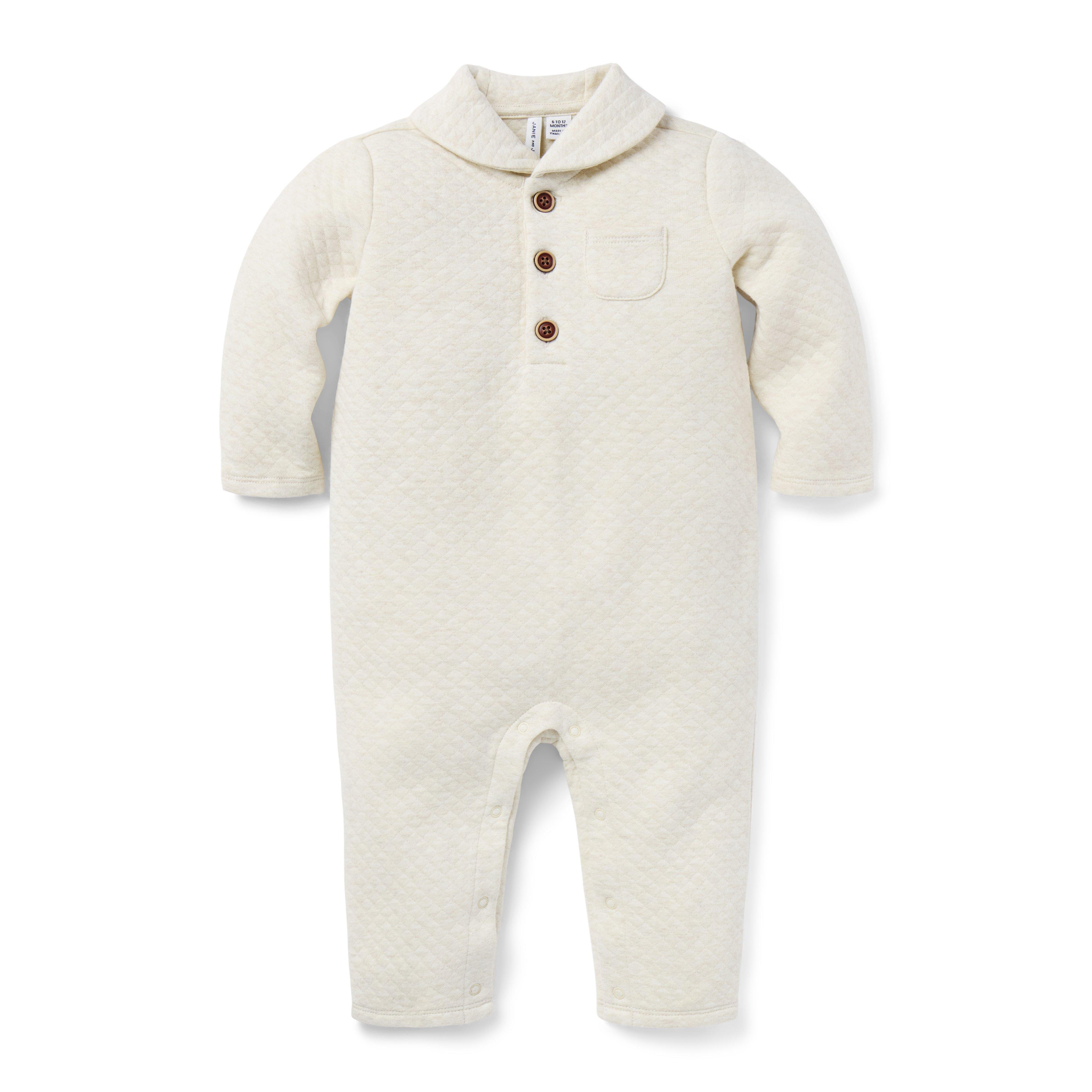 Baby Quilted Shawl Collar One-Piece