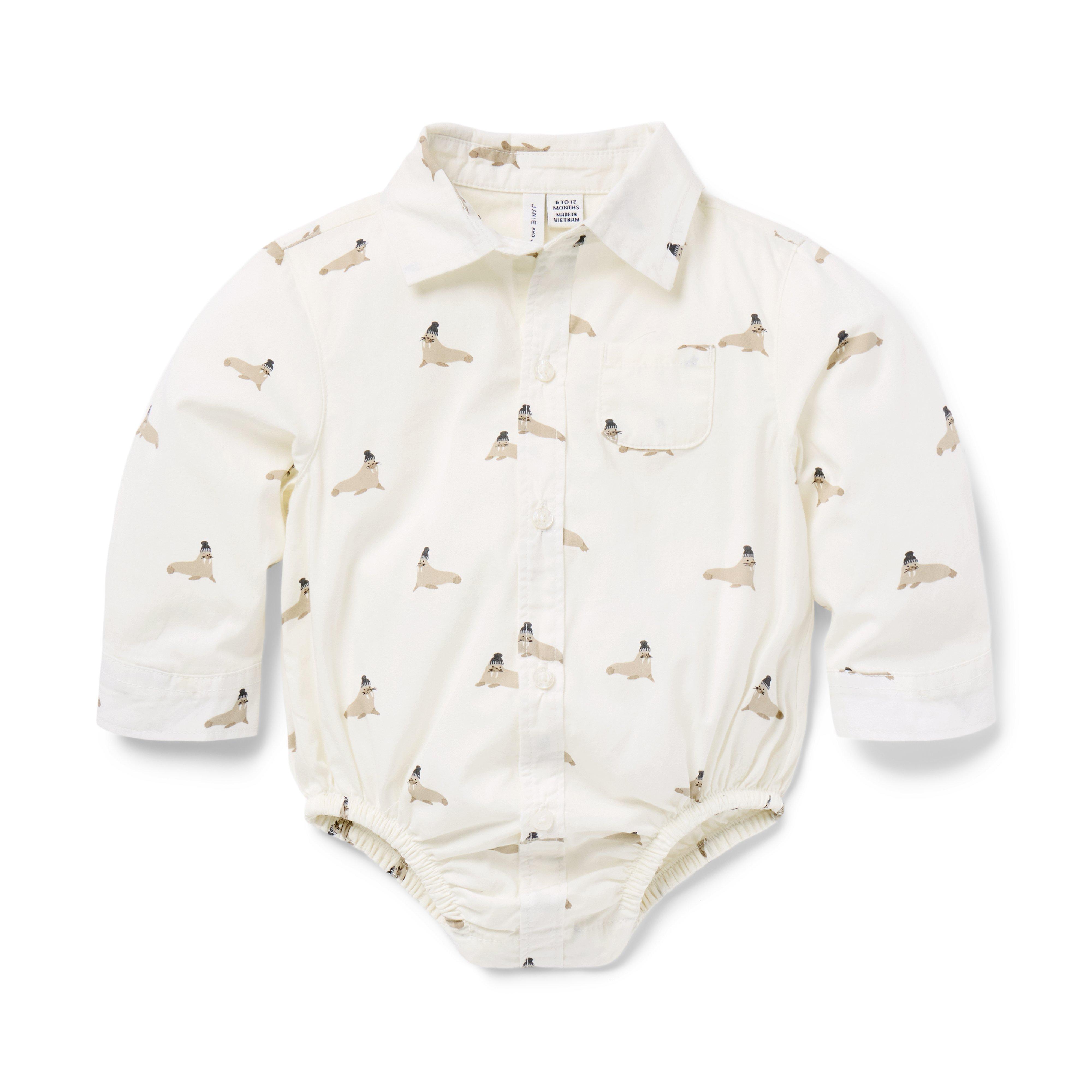 Baby Poplin Walrus Bodysuit