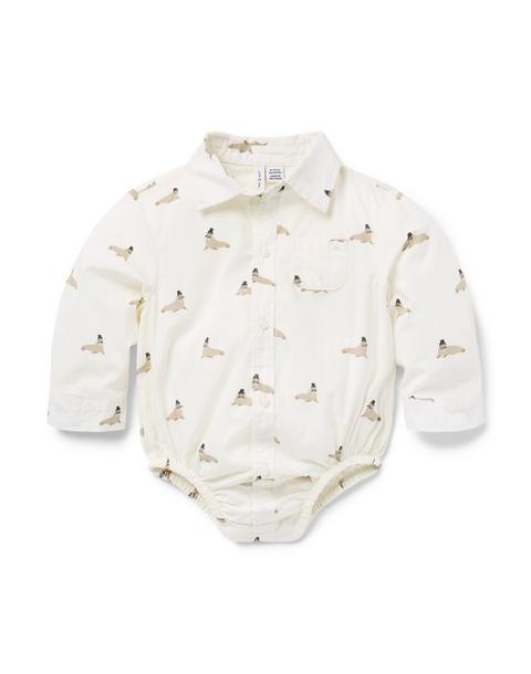 Baby Poplin Walrus Bodysuit