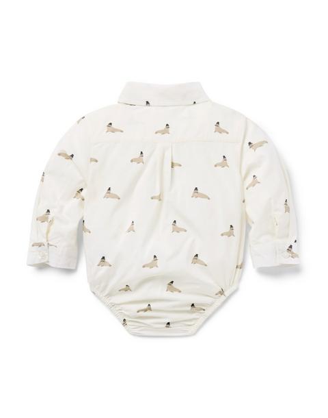 Baby Poplin Walrus Bodysuit