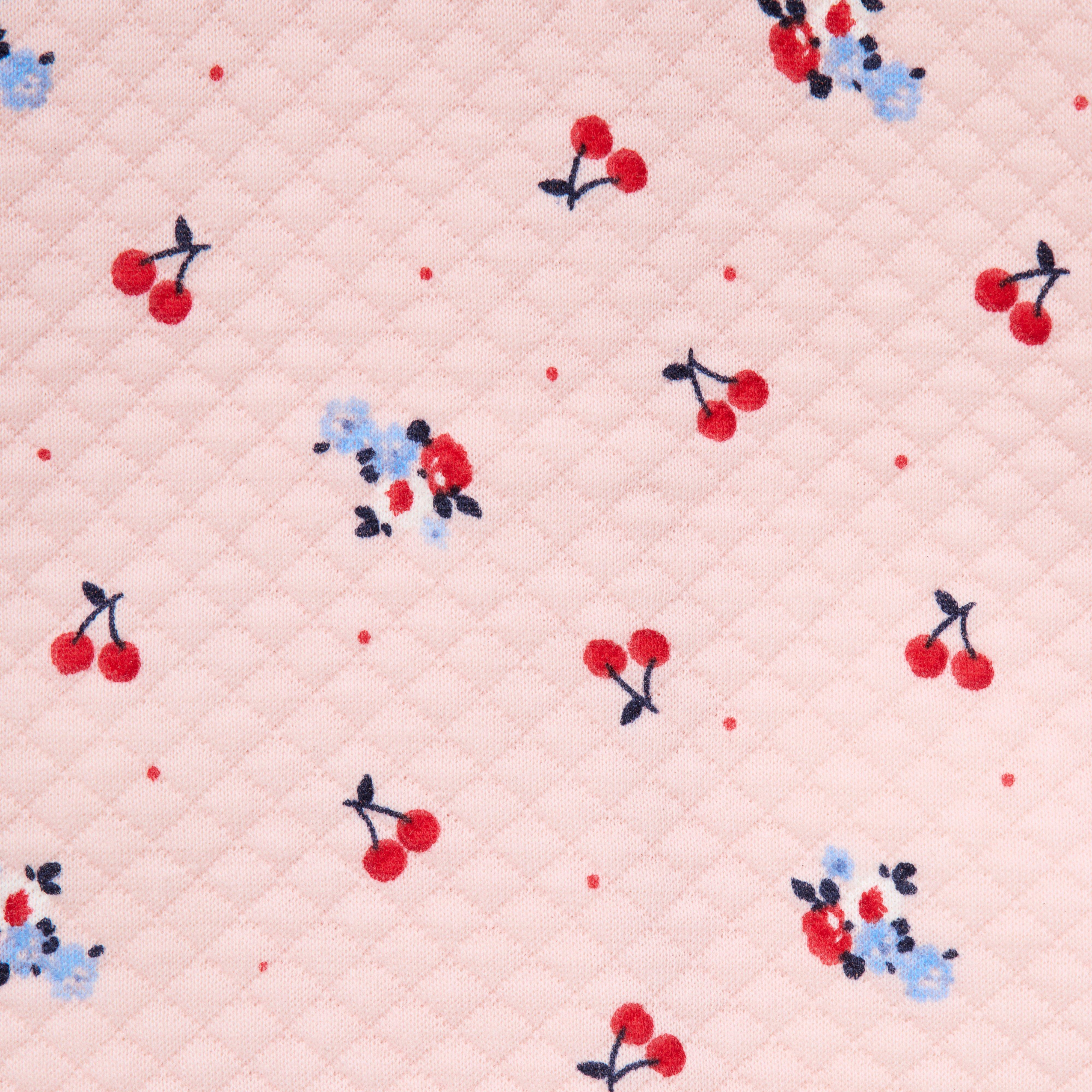 Baby Cherry Floral Quilted Cardigan image number 1