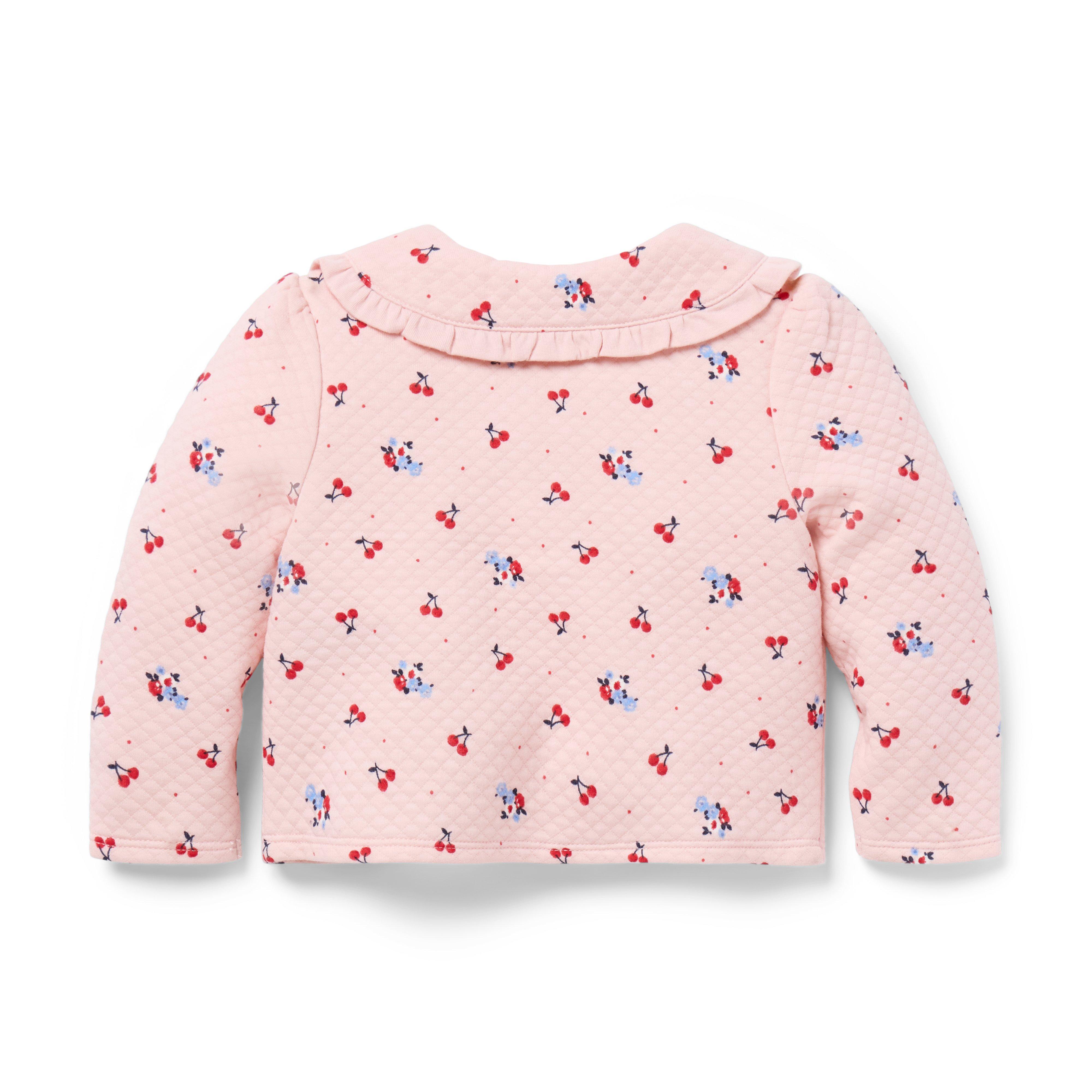 Baby Cherry Floral Quilted Cardigan image number 2