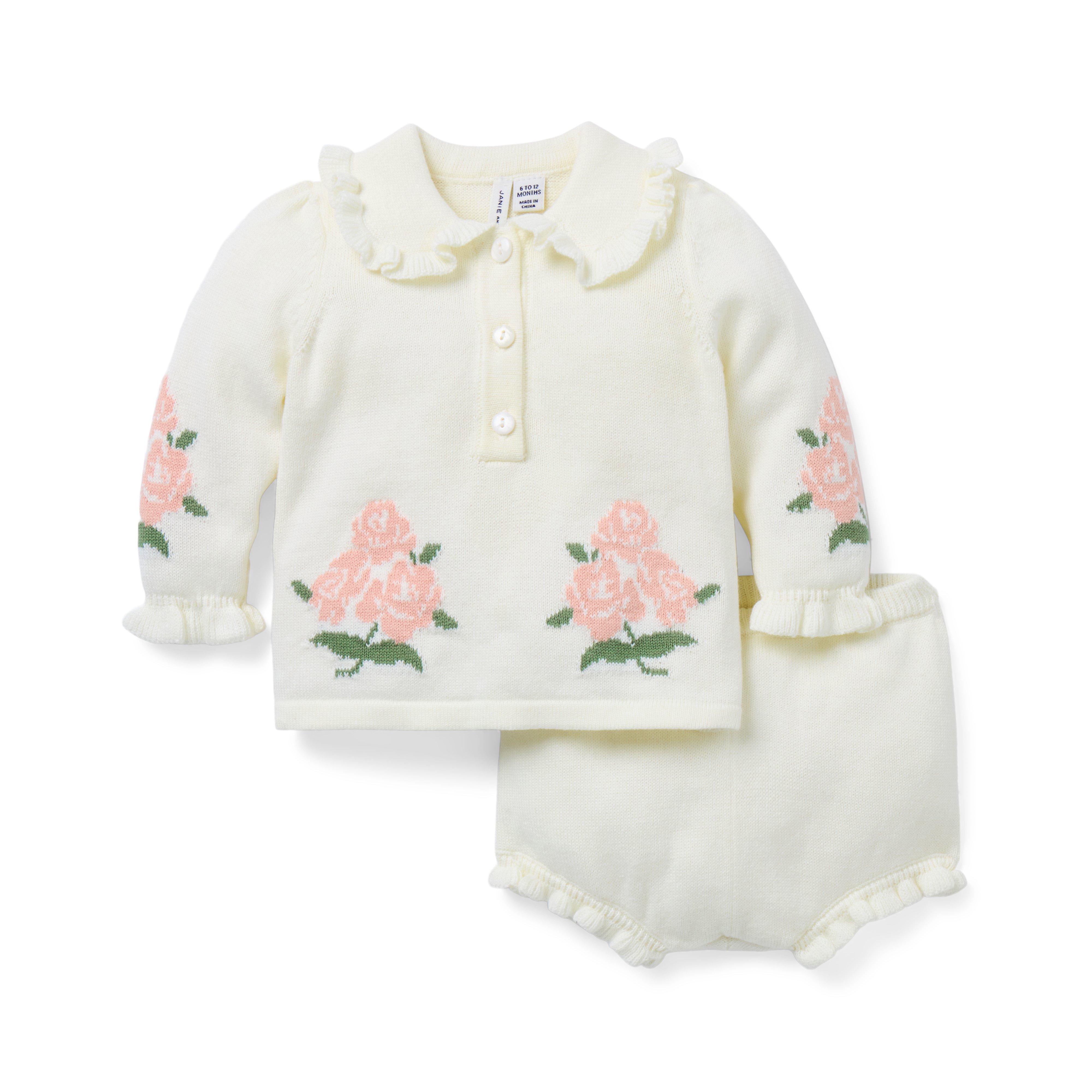 Baby Floral Matching Sweater Set