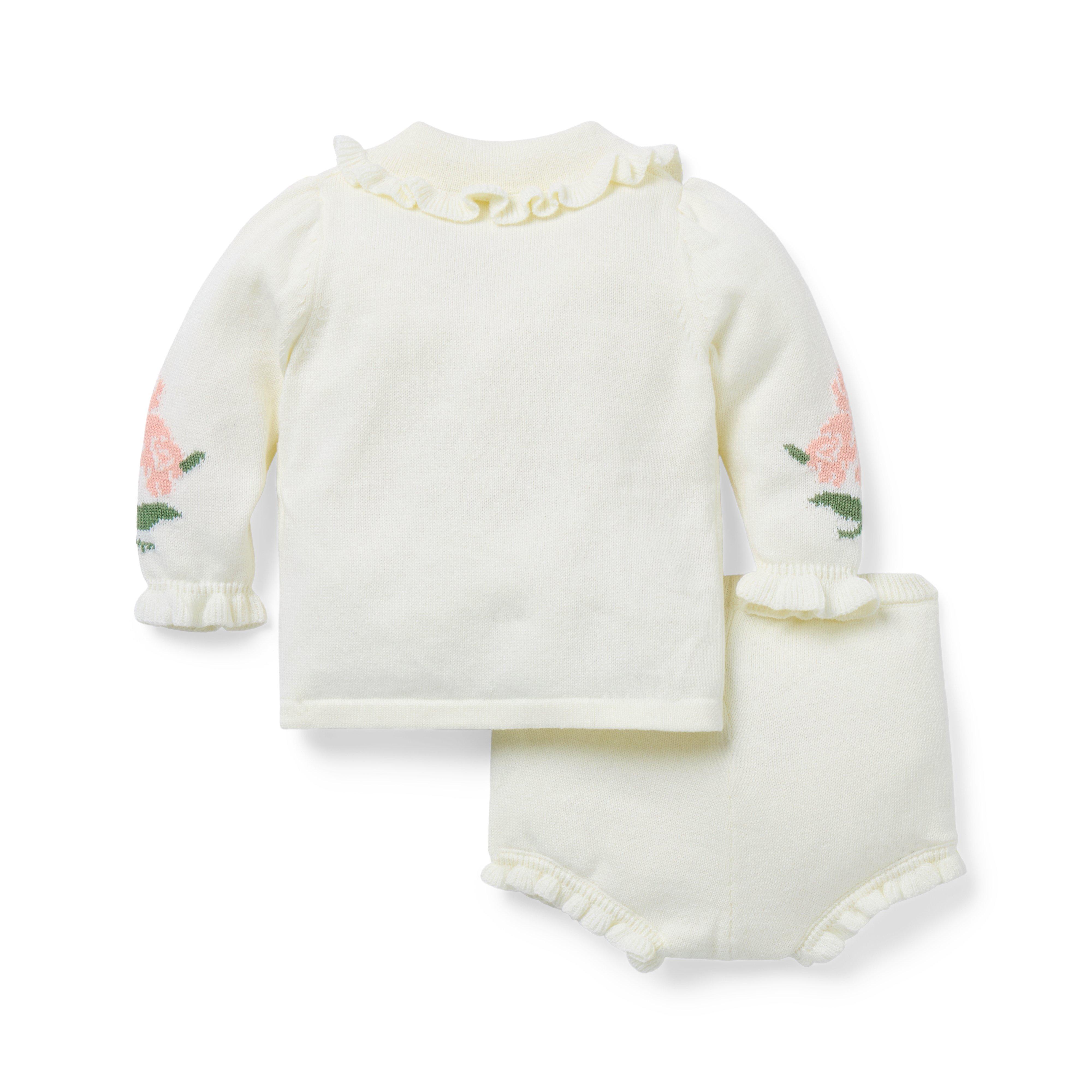 Baby Floral Matching Sweater Set image number 2