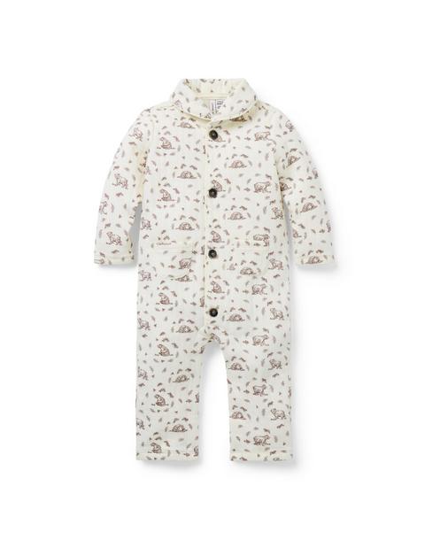 Baby Quilted Bear Toile One-Piece