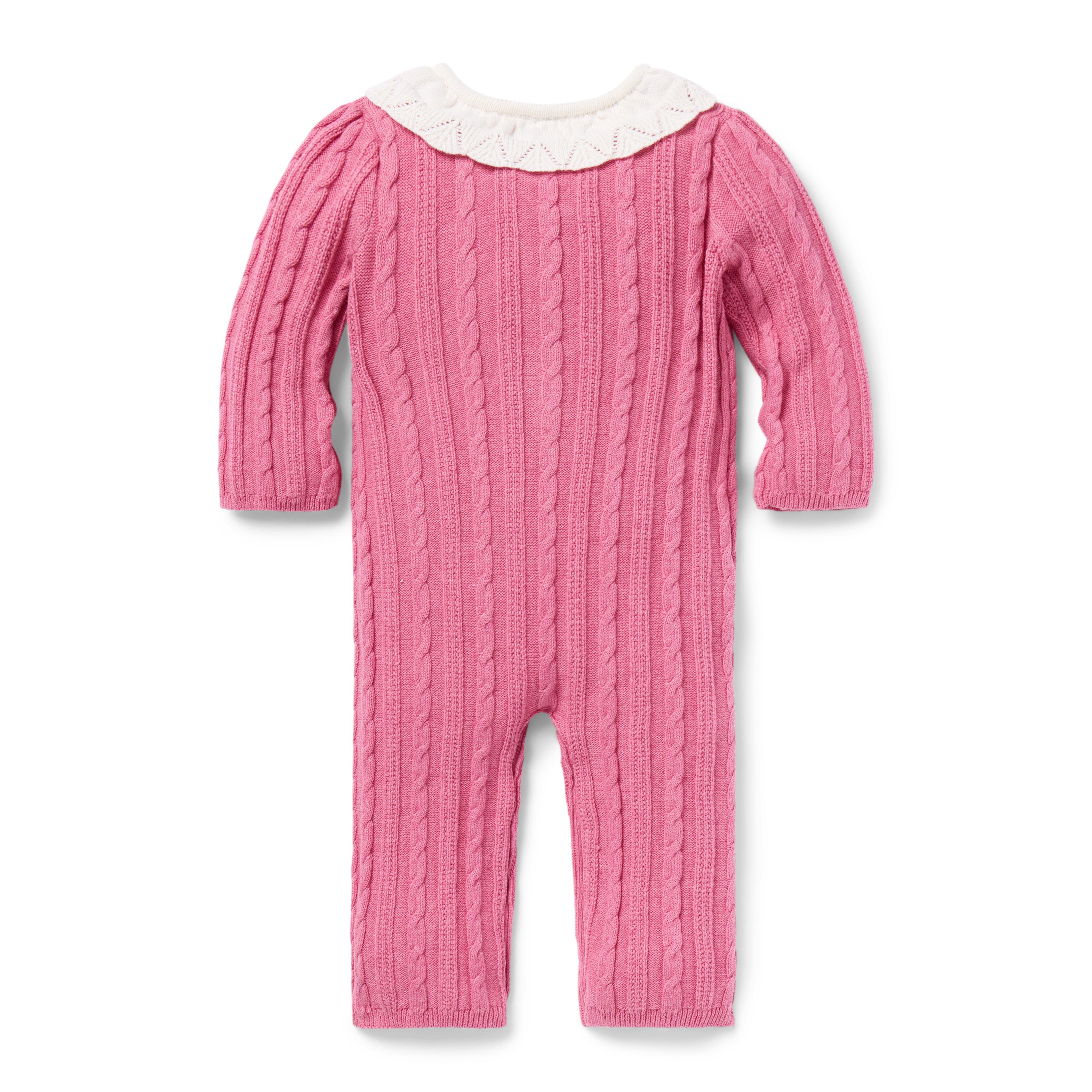 Baby Cable Knit Collared One-Piece image number 1