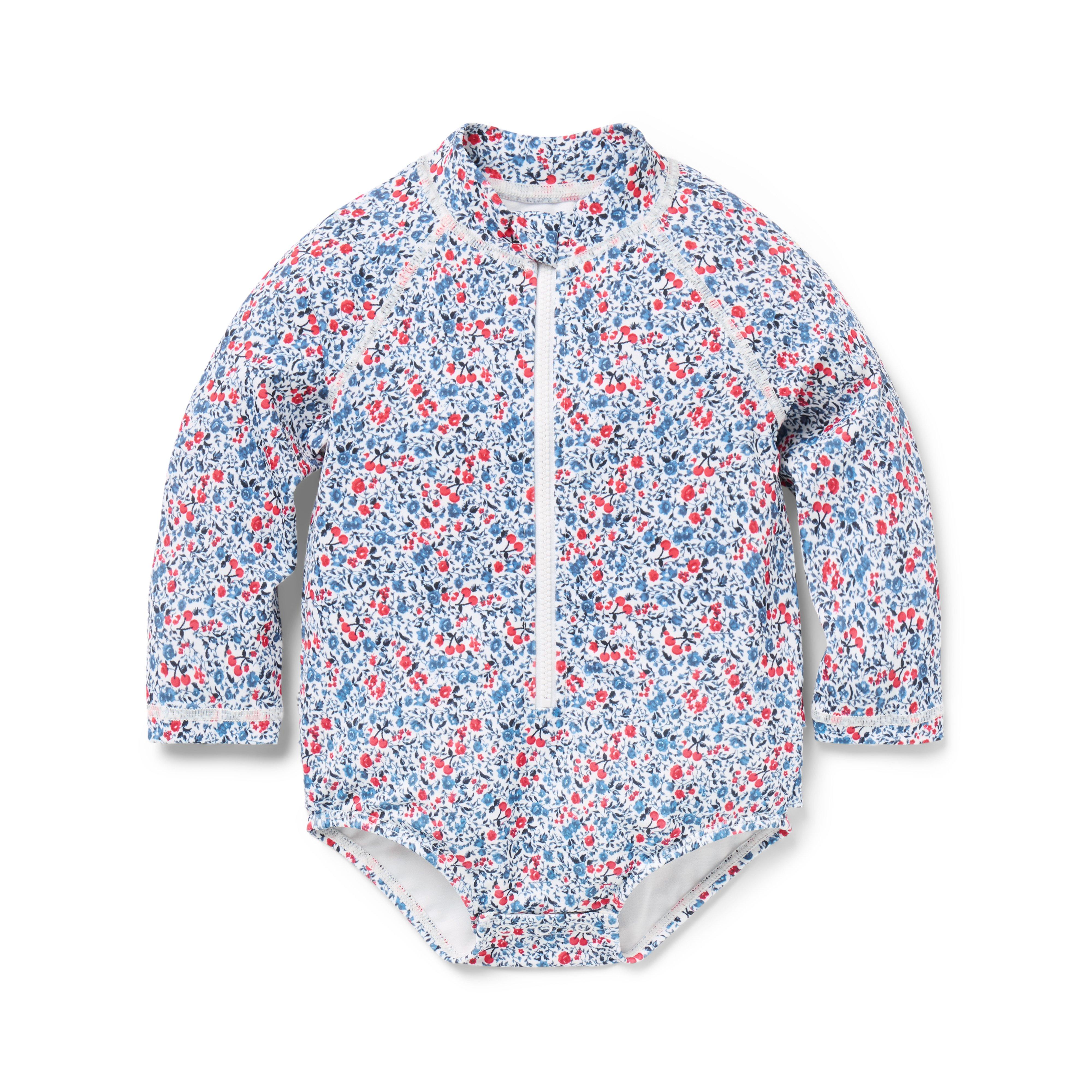 Baby Recycled Ditsy Floral Rash Guard Swimsuit