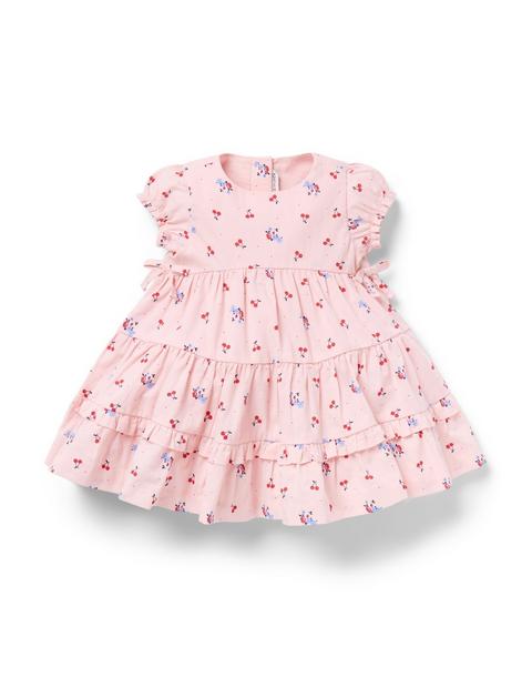 Baby Cherry Floral Ruffle Dress
