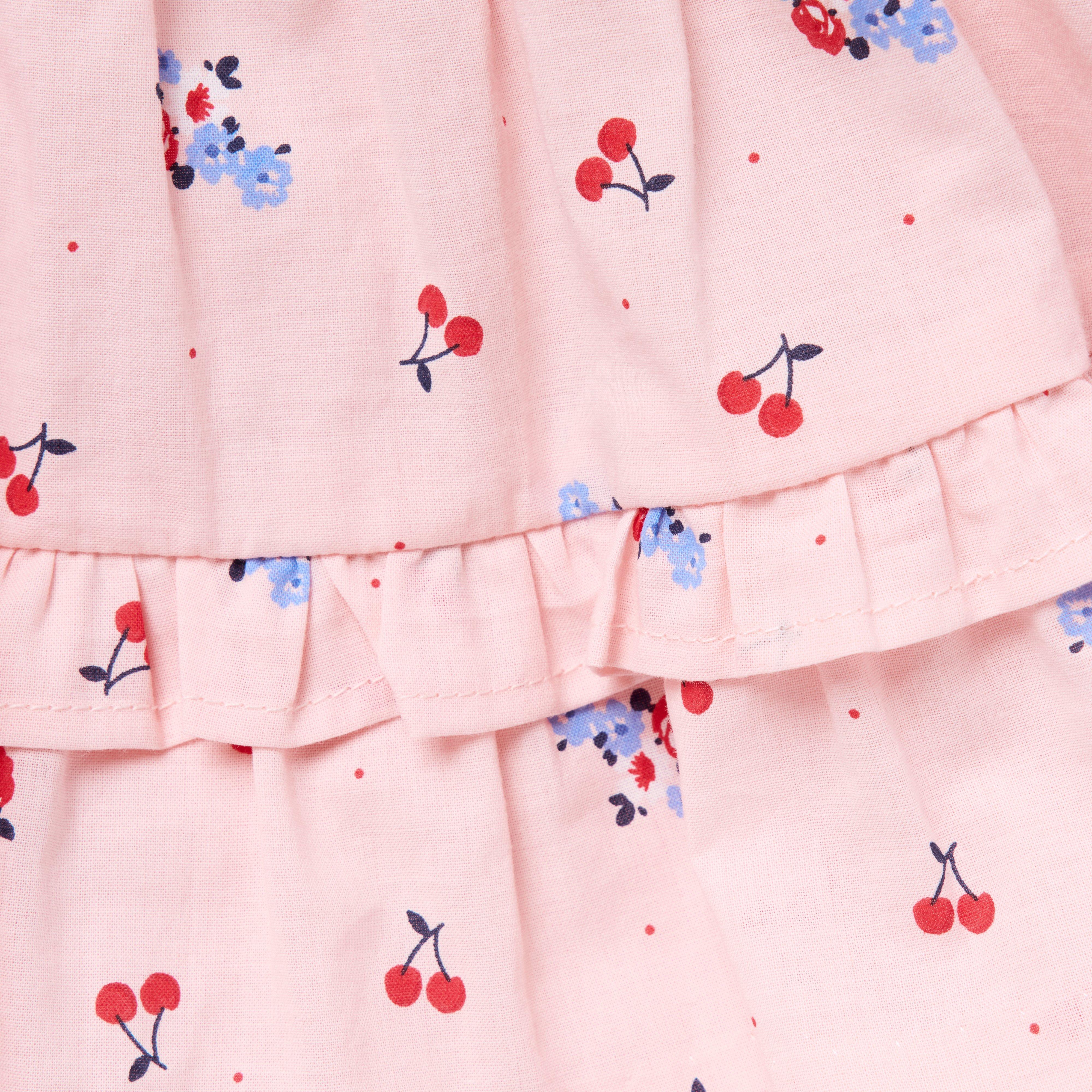 Baby Cherry Floral Ruffle Dress image number 1
