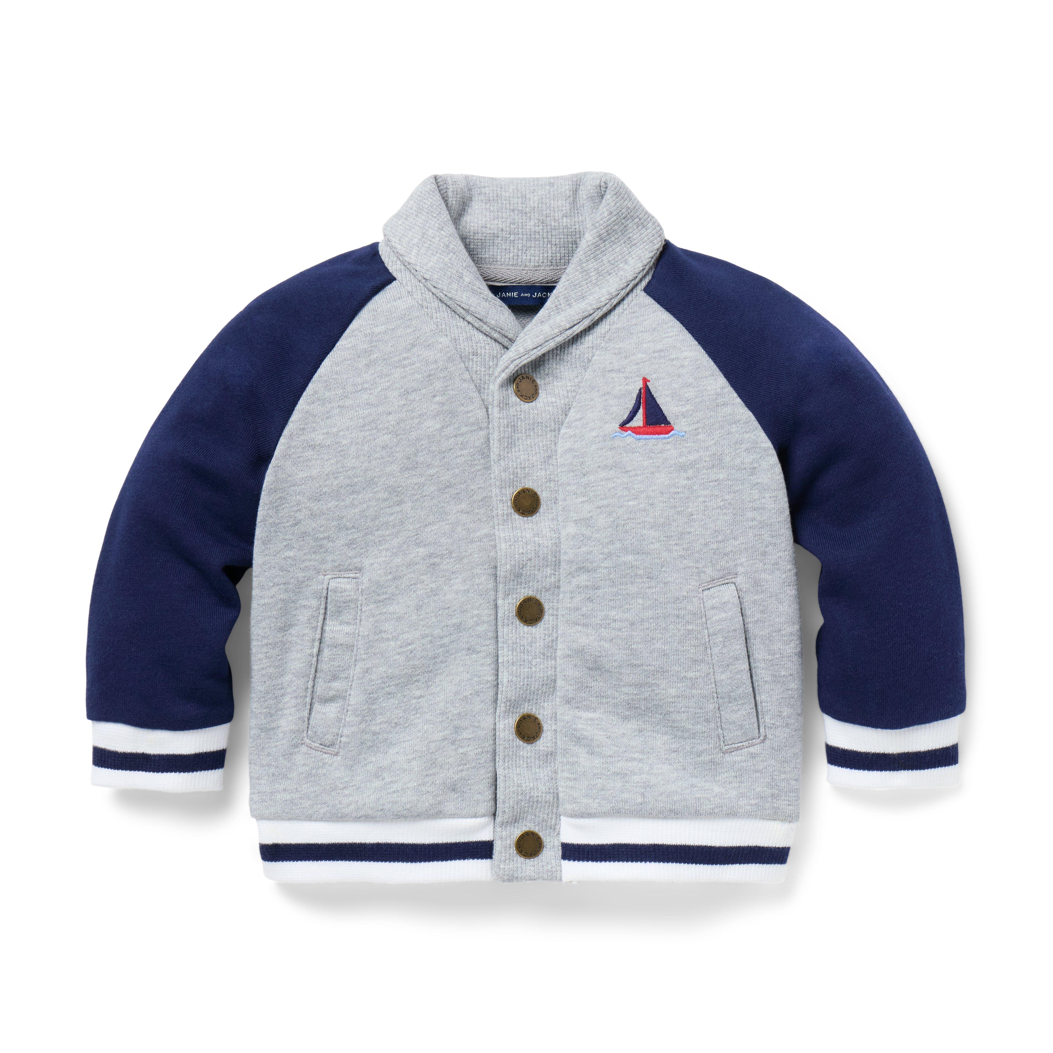 Baby Sailboat Shawl Collar Cardigan