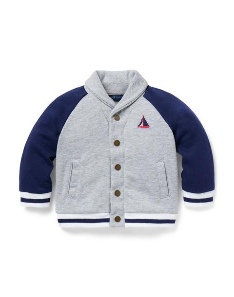 Baby Sailboat Shawl Collar Cardigan