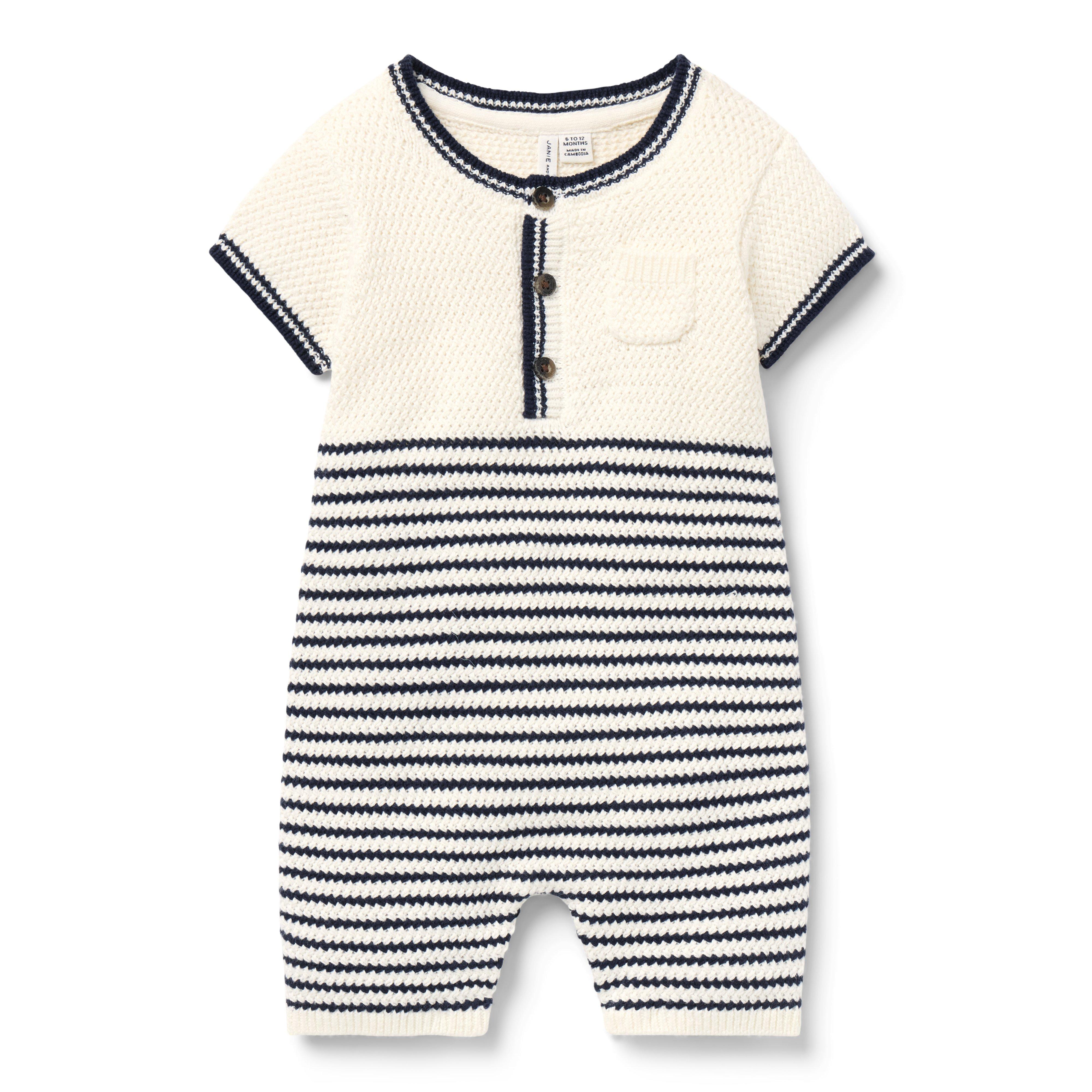 Baby Striped Knit Romper