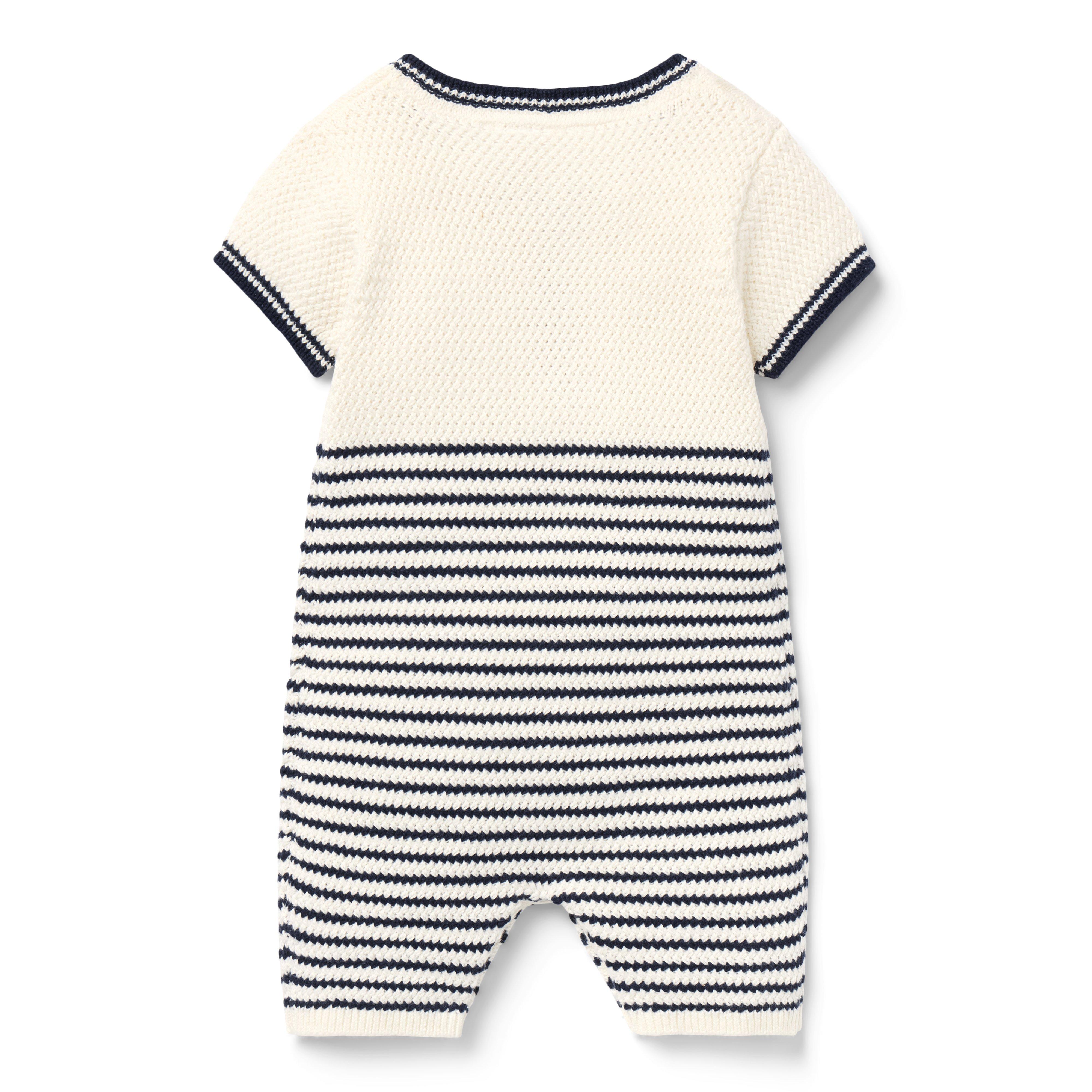 Baby Striped Knit Romper image number 1
