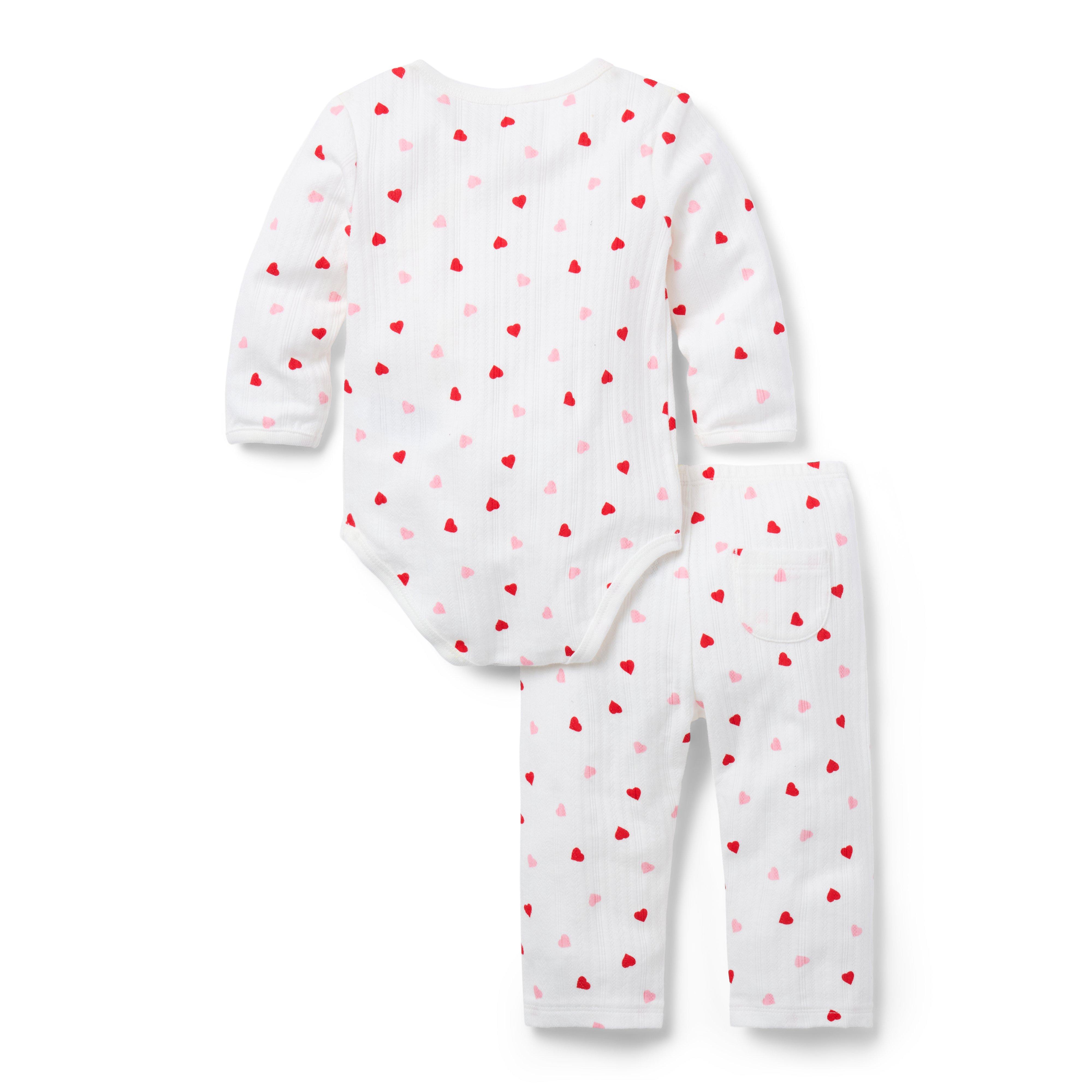 Baby Heart Pointelle Matching Set image number 2