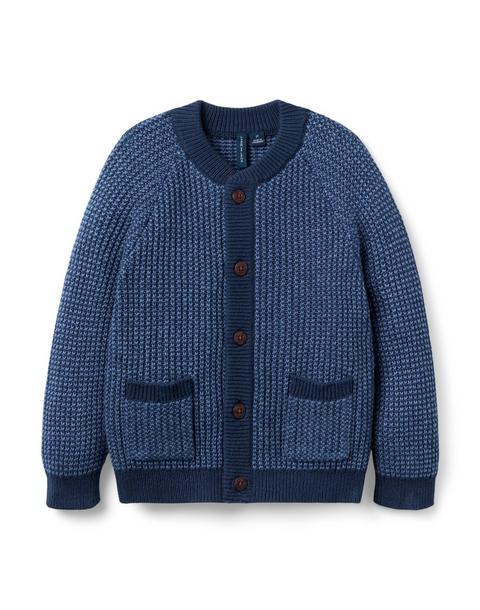 Textured Knit Bomber Cardigan
