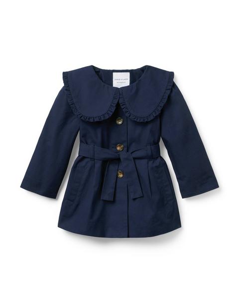The Ruffle Collar Trench Coat