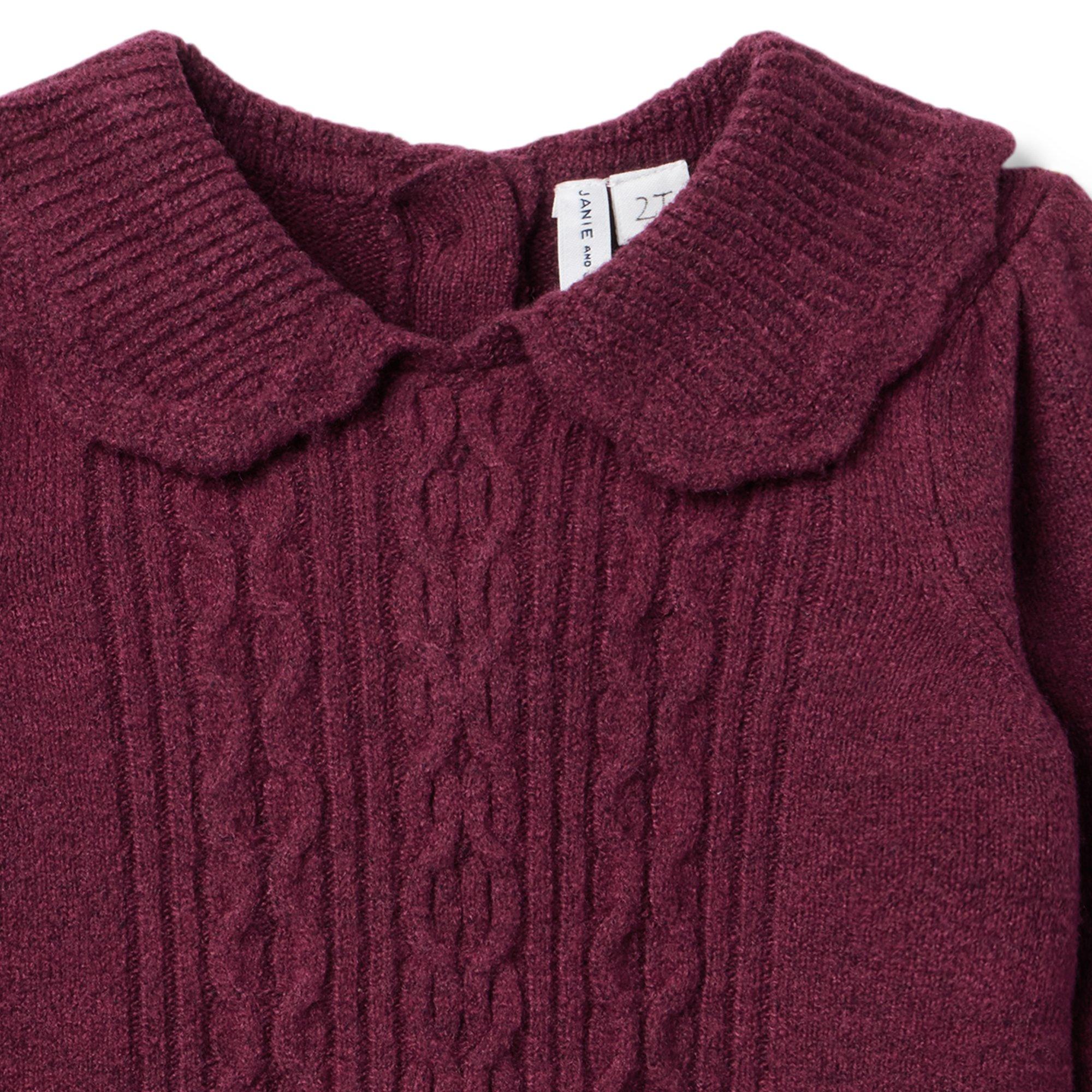 Cable Knit Collared Sweater image number 1