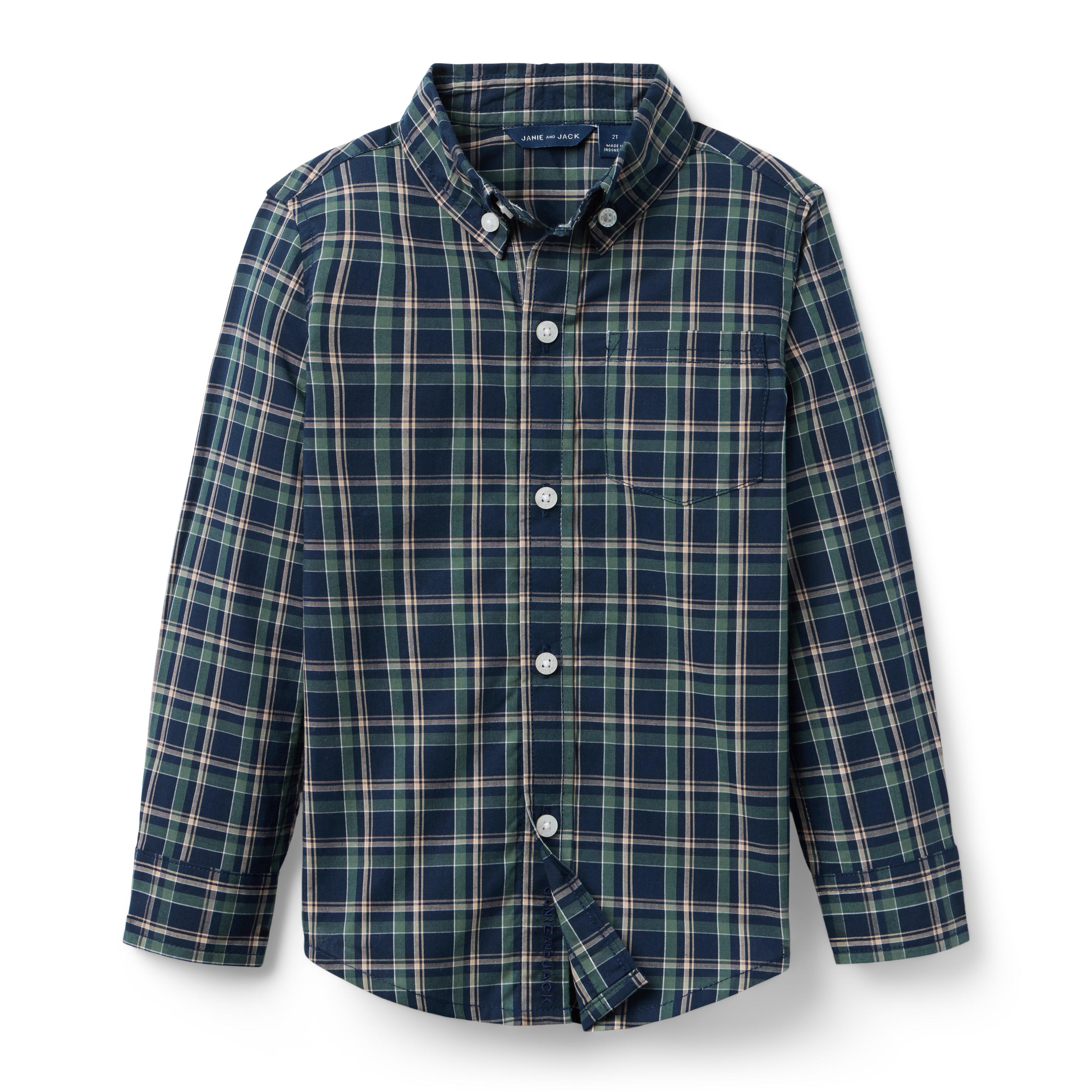 Plaid Poplin Shirt