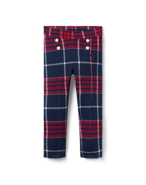 Tartan Jacquard Button Pant