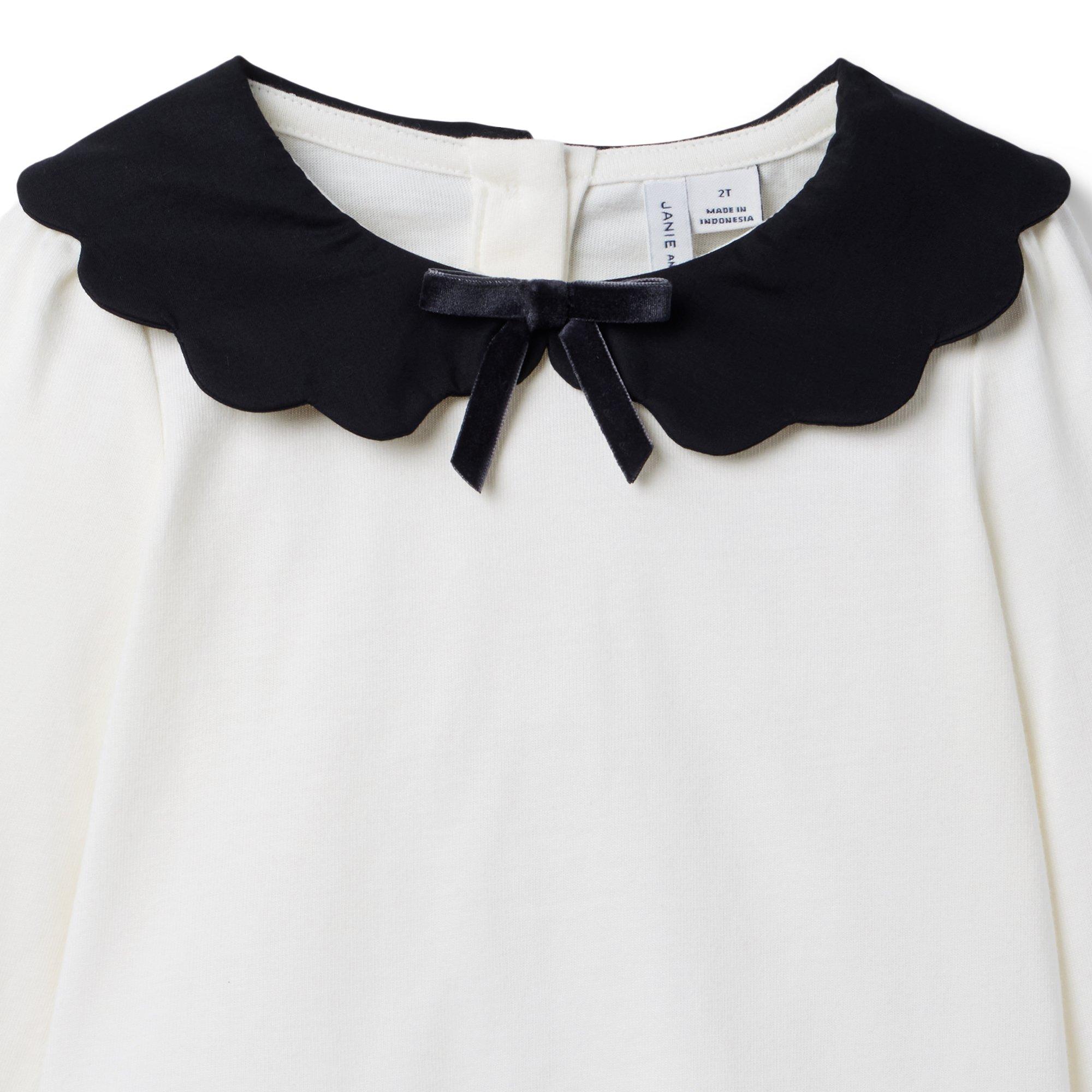 Scalloped Collar Top image number 1