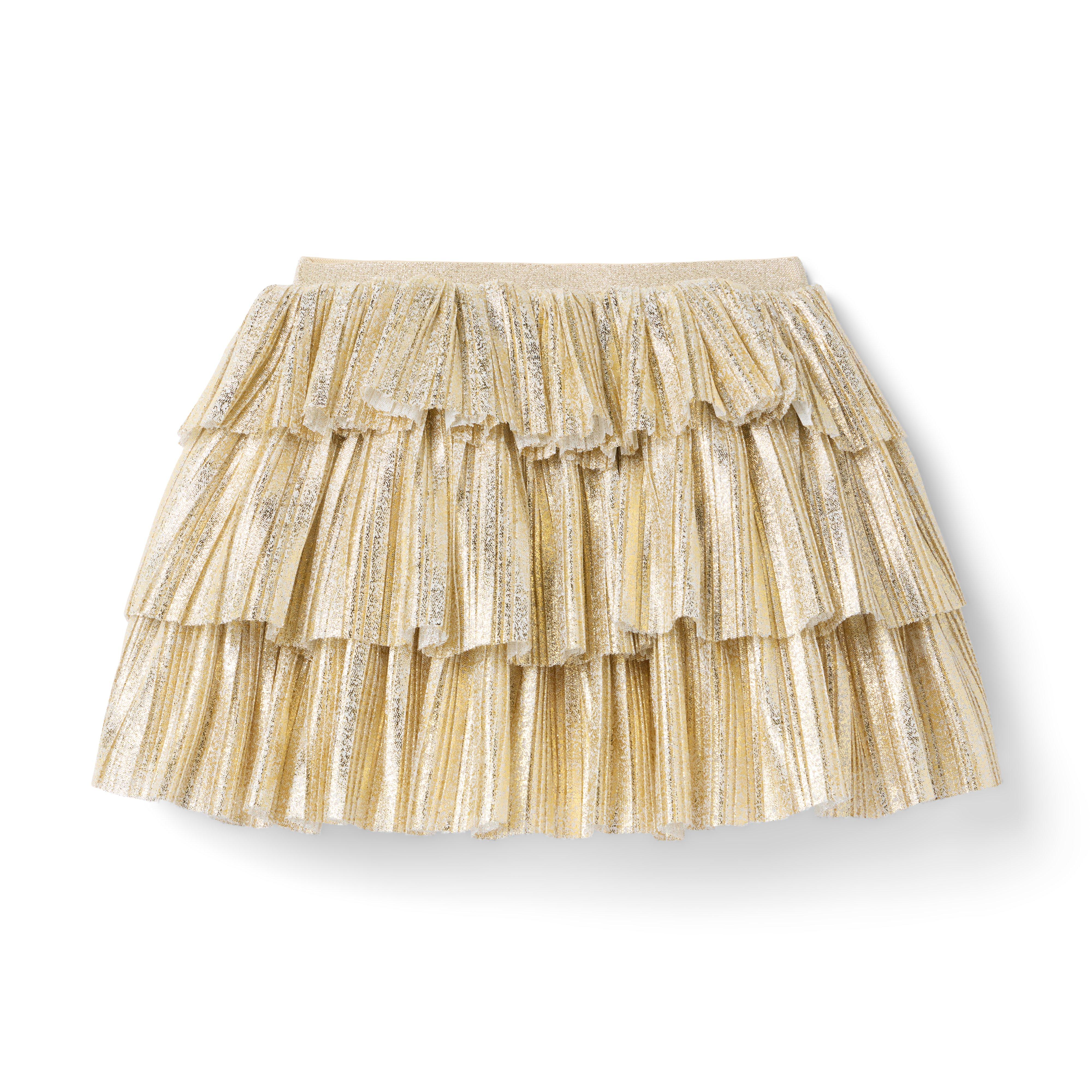 Metallic Tiered Skirt