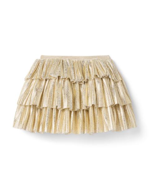 Metallic Tiered Skirt
