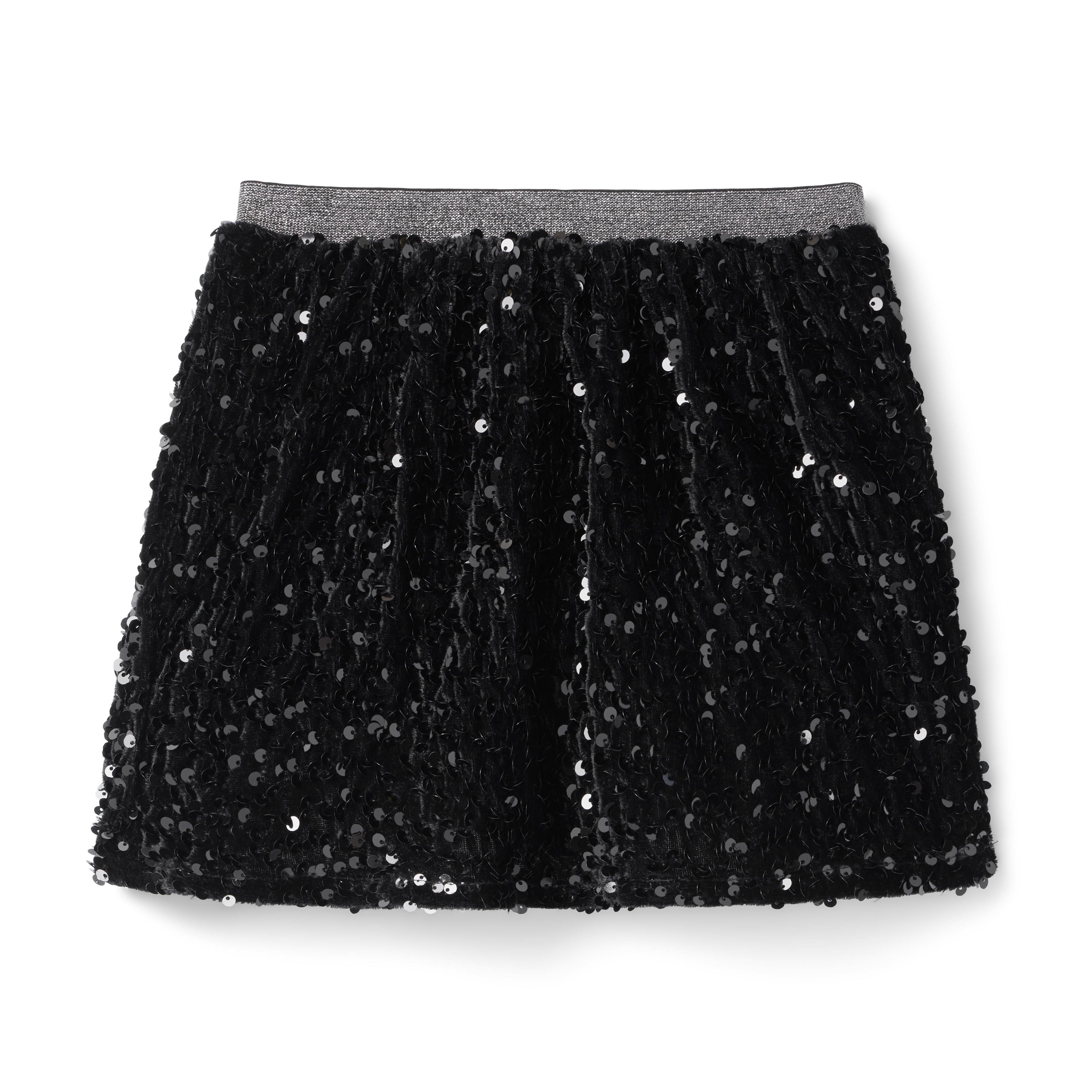 Sequin Velvet Skirt