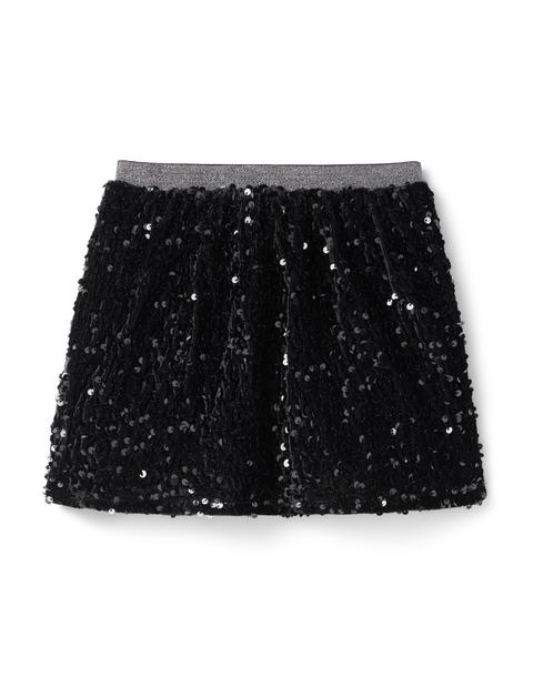 Sequin Velvet Skirt