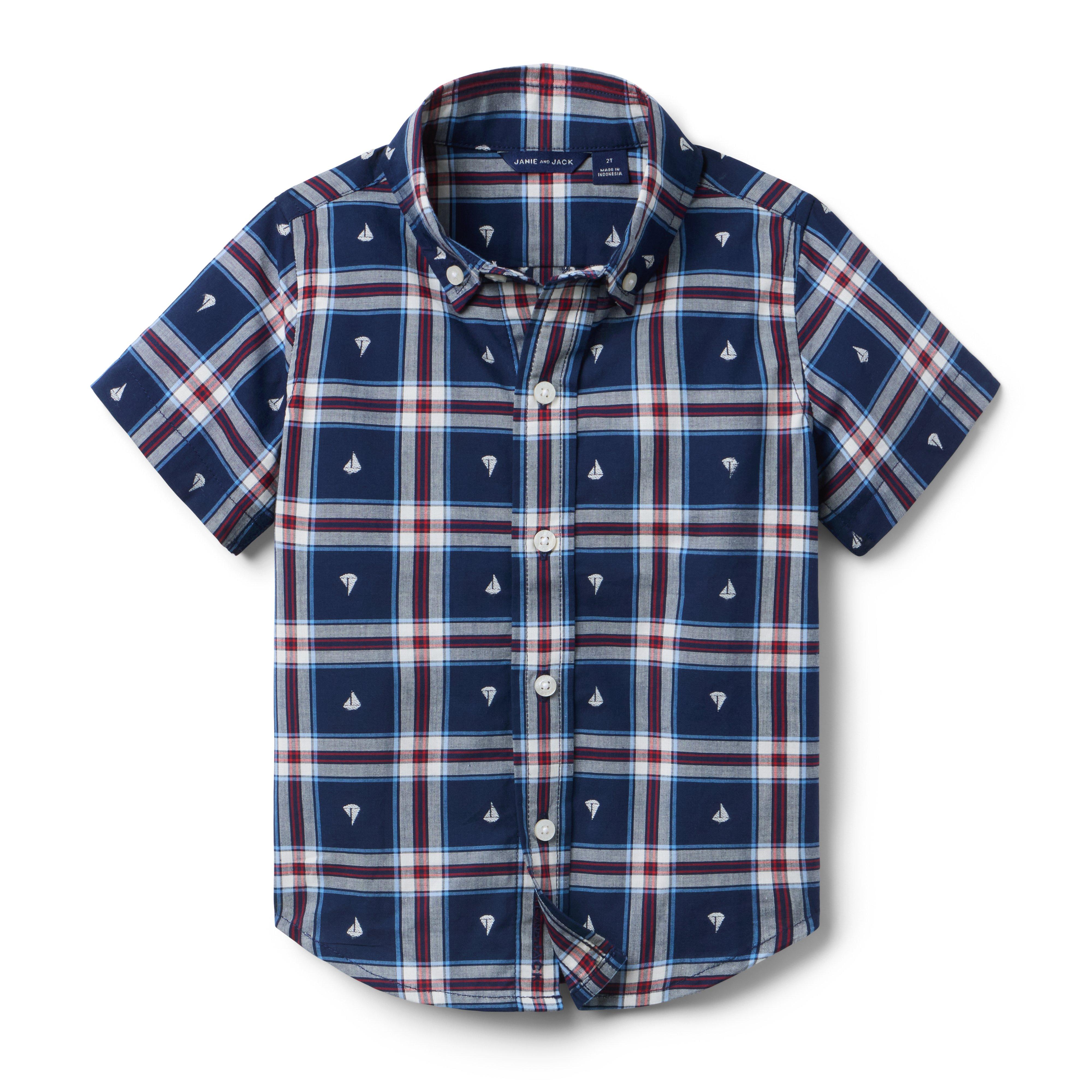 Sailboat Plaid Jacquard Shirt