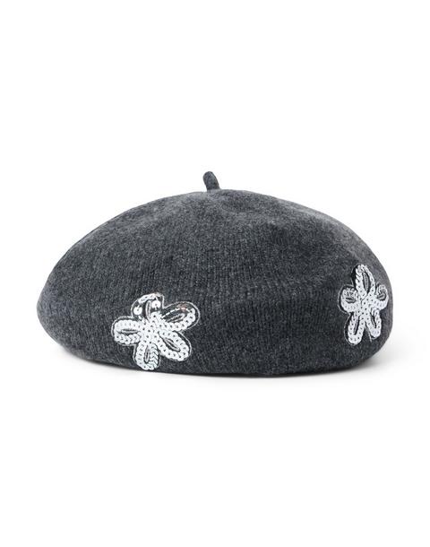 Sequin Floral Beret