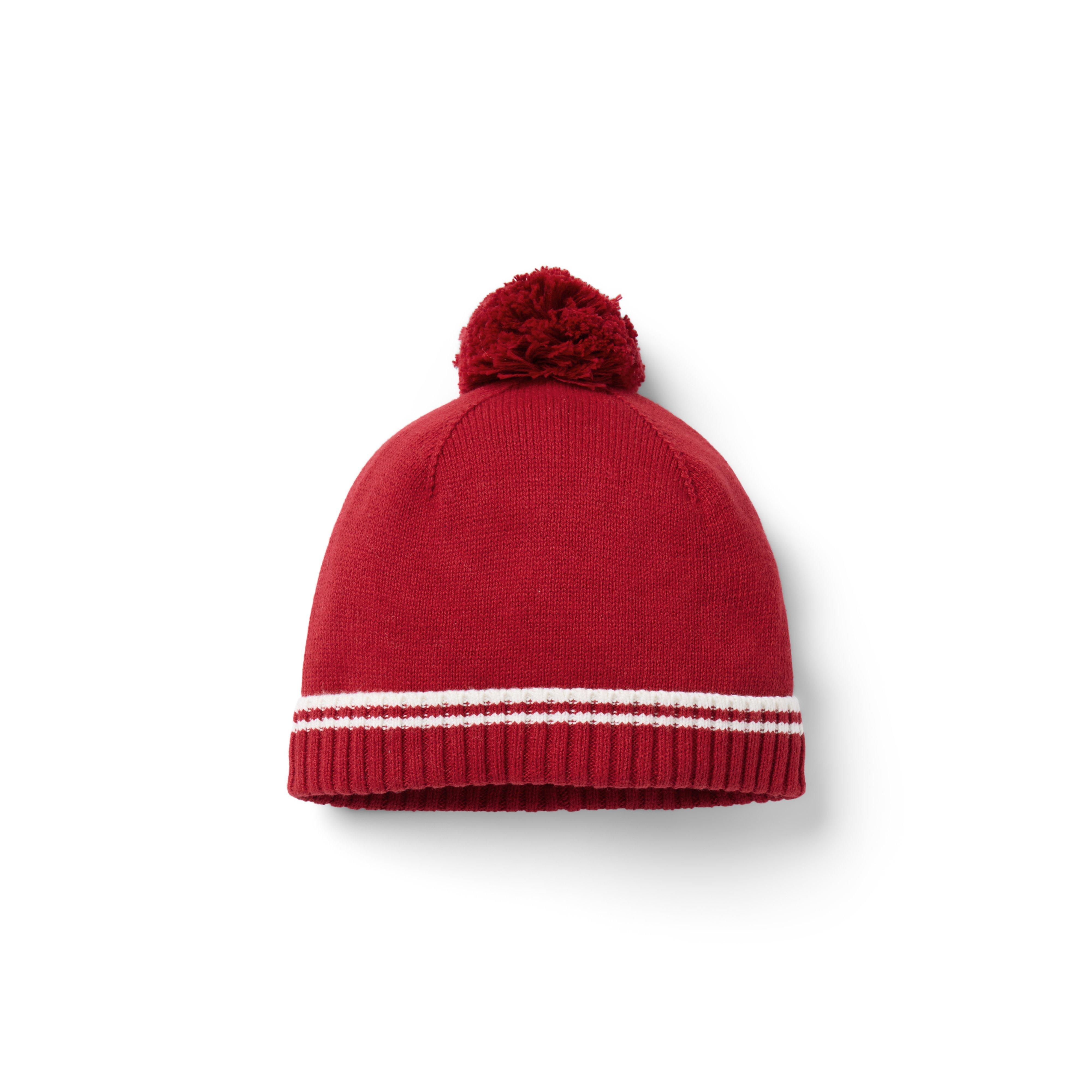 Striped Pom Beanie