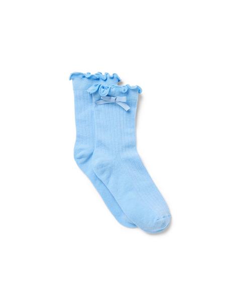 Ruffle Cuff Bow Sock