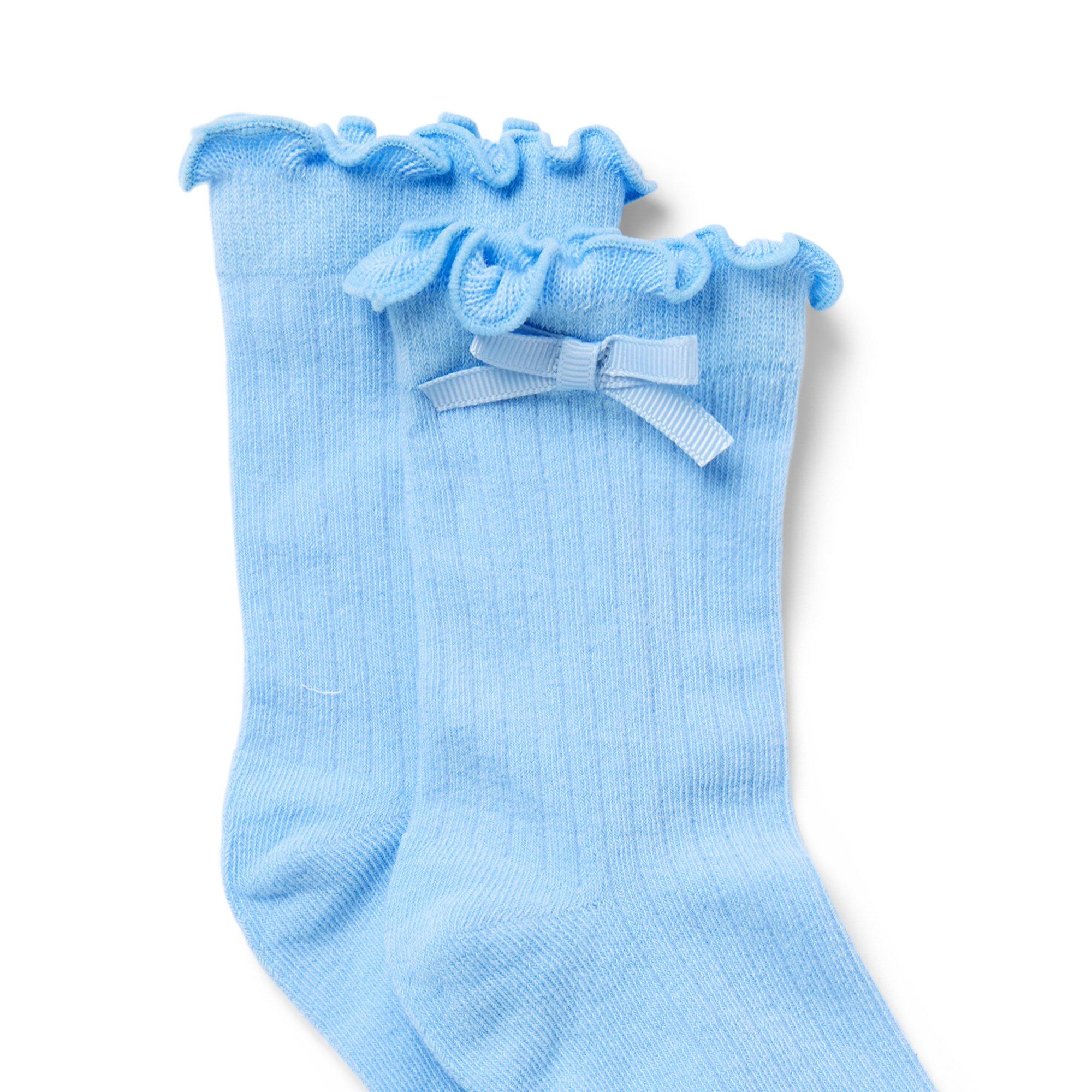 Ruffle Cuff Bow Sock image number 1