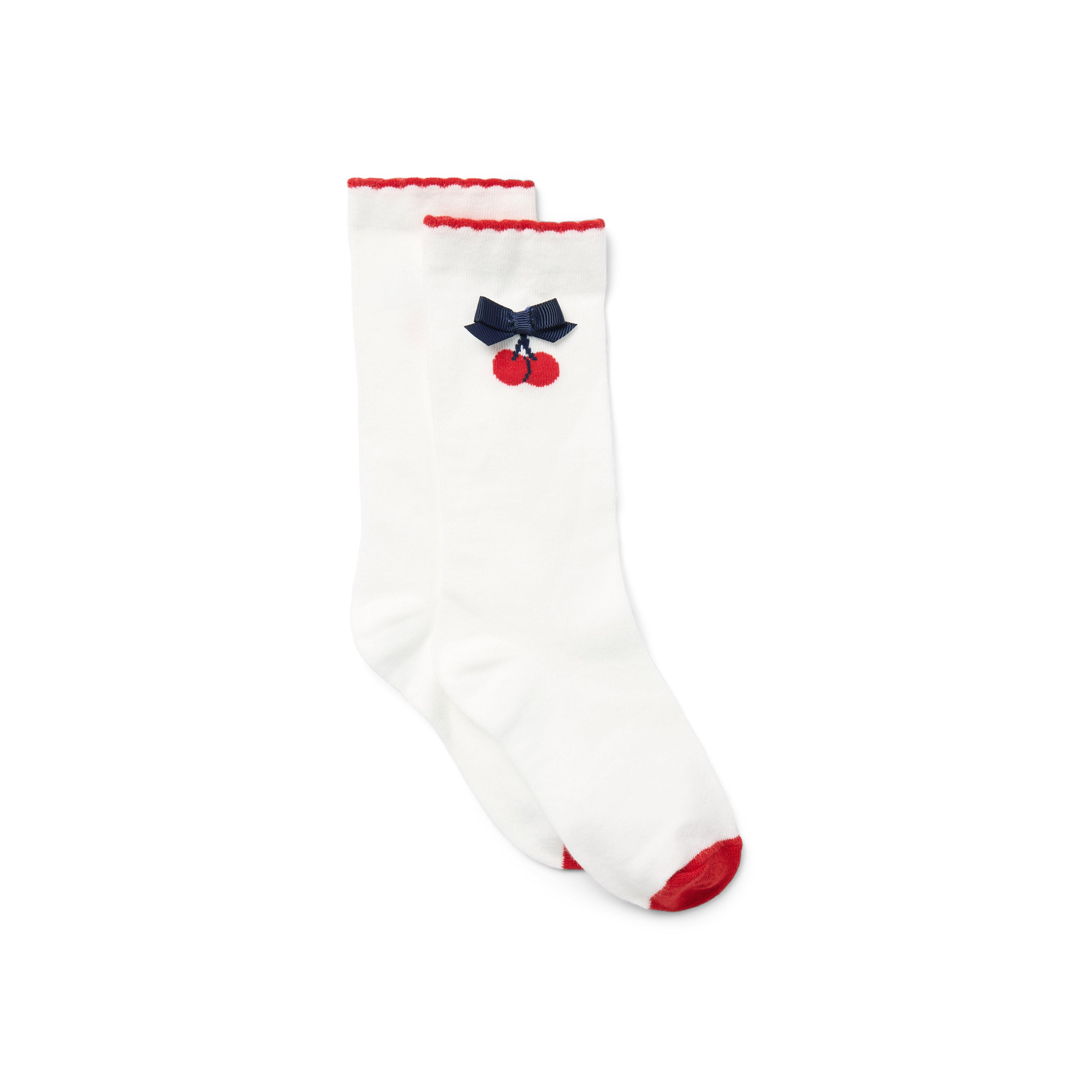 Cherry Bow Sock