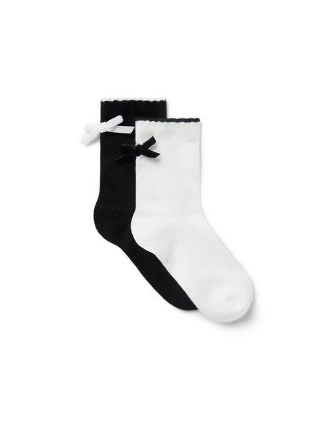Velvet Bow Sock 2-Pack