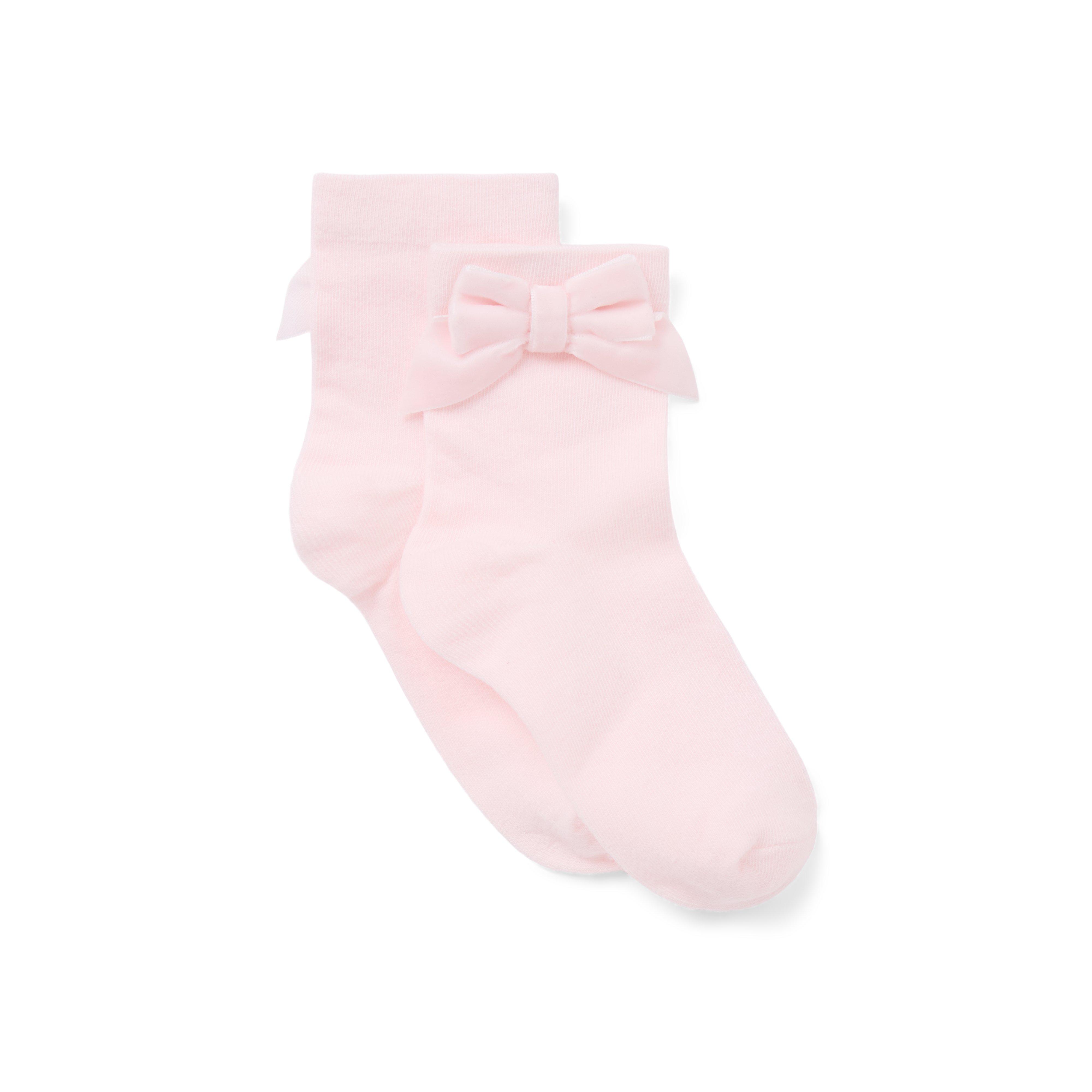 Velvet Bow Sock