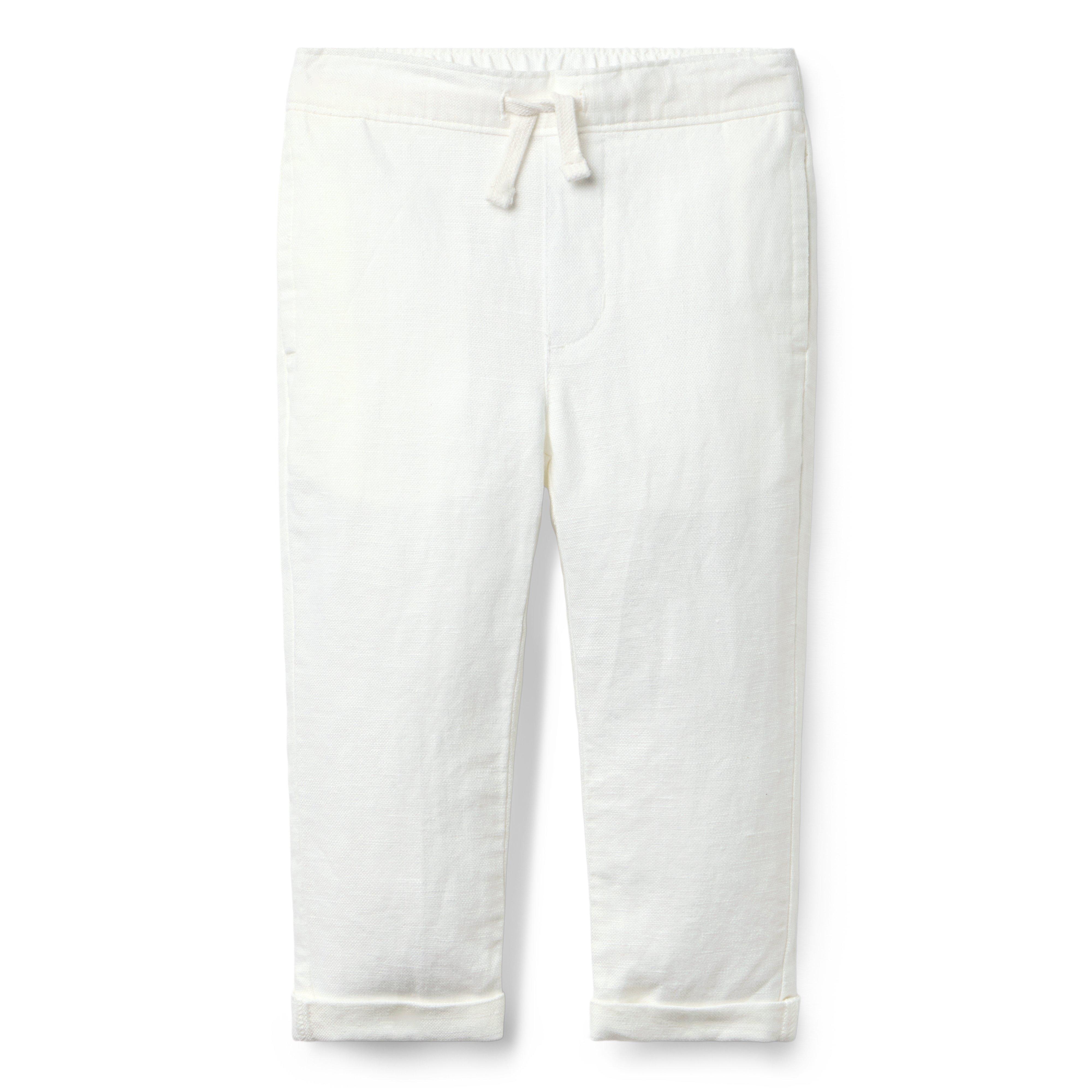 Linen-Cotton Cuffed Pant