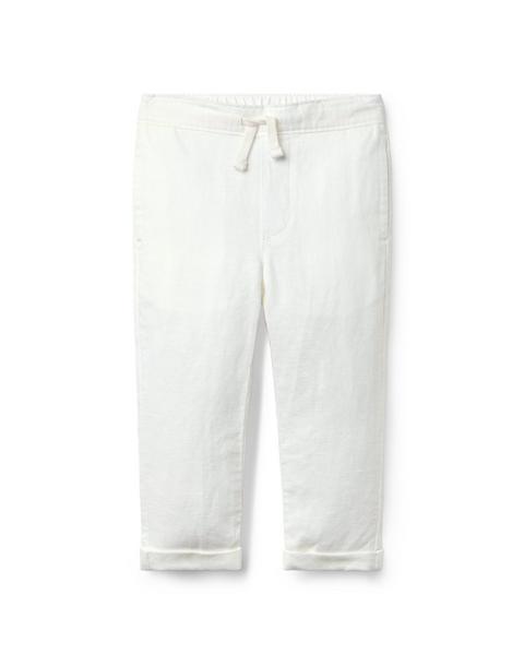 Linen-Cotton Cuffed Pant