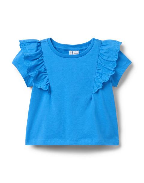 Eyelet Ruffle Top